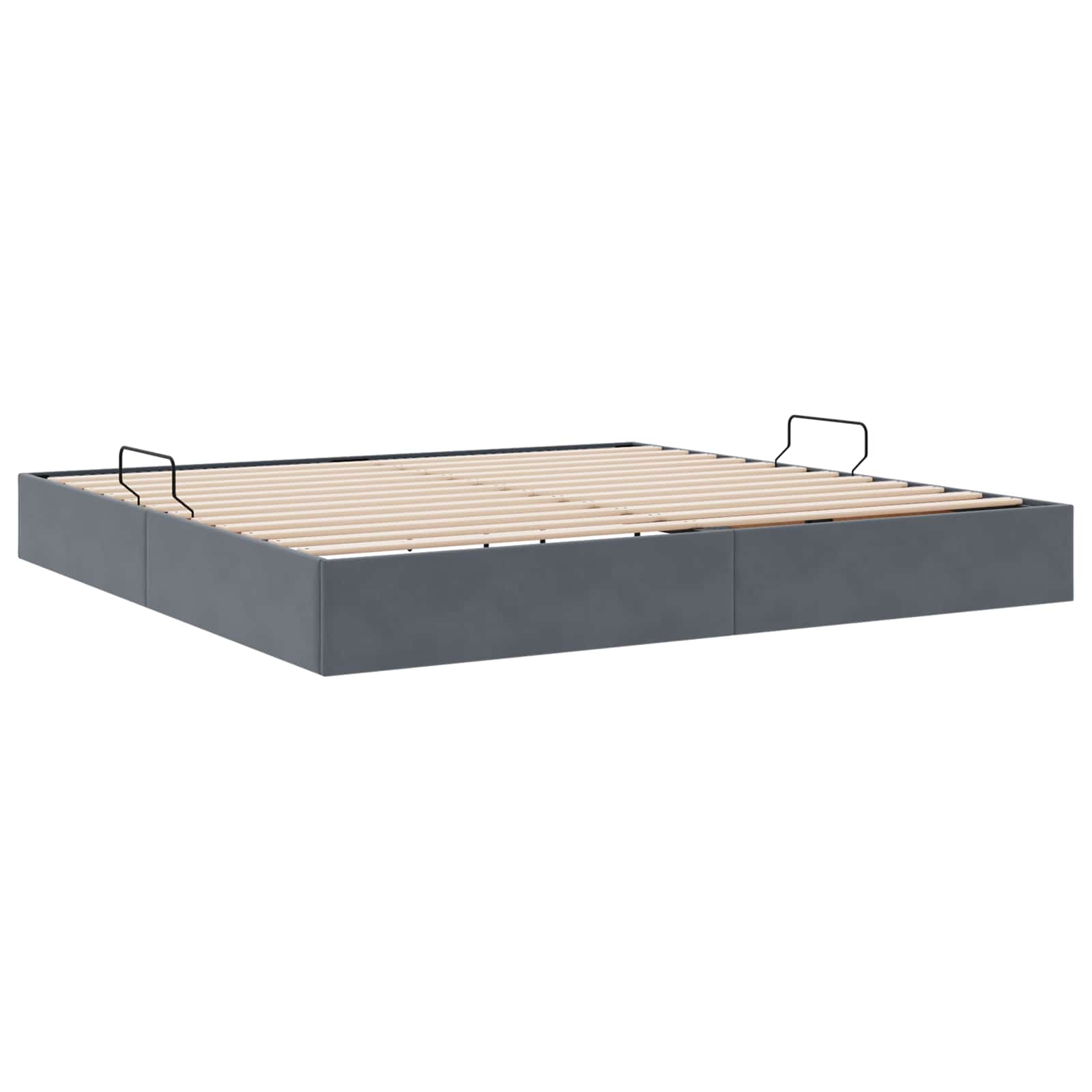 Otomanski krevet s pohranom Tamnosiva 200 x 200 cm Baršun