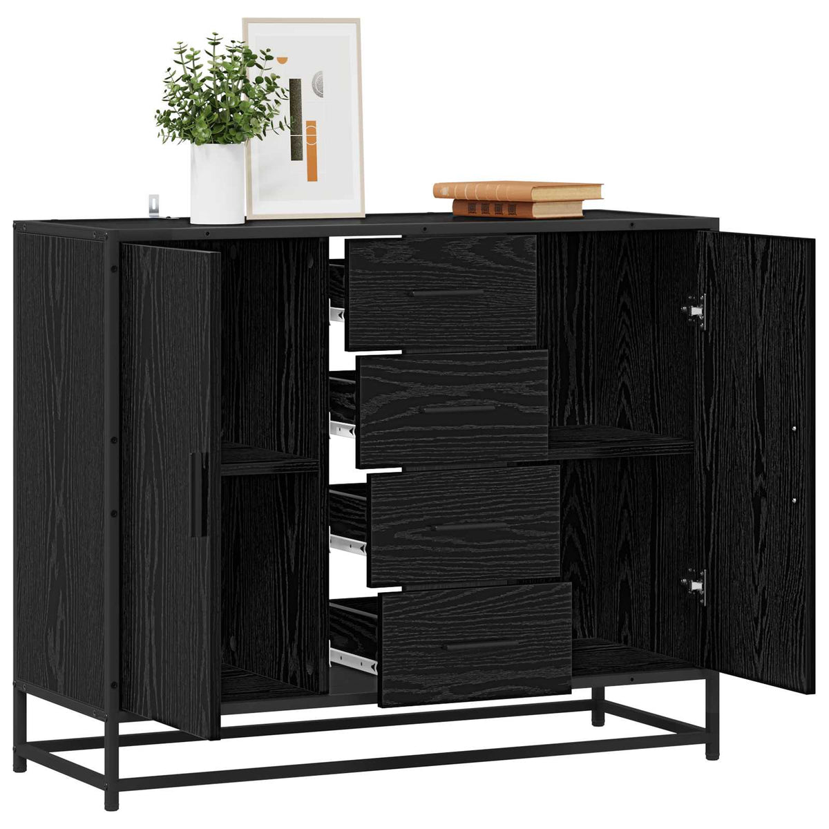 Kreveta Crni hrast 92 x 35 x 76 cm Konstruirano drvo