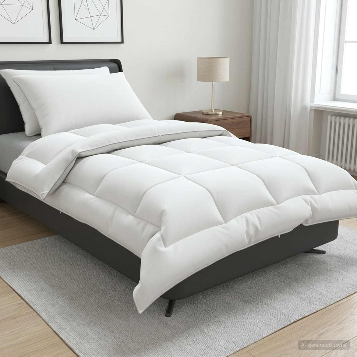 Set jastuka i popluna 3 kom. 140 x 220 cm 4 godišnja doba Vuna