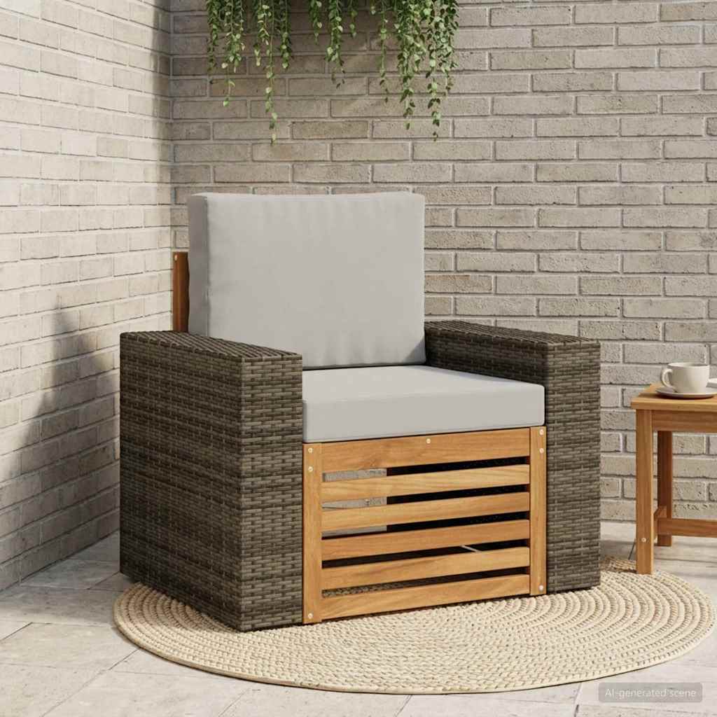 Srednja sofa za van Čvrsto drvo akacije Prirodna
