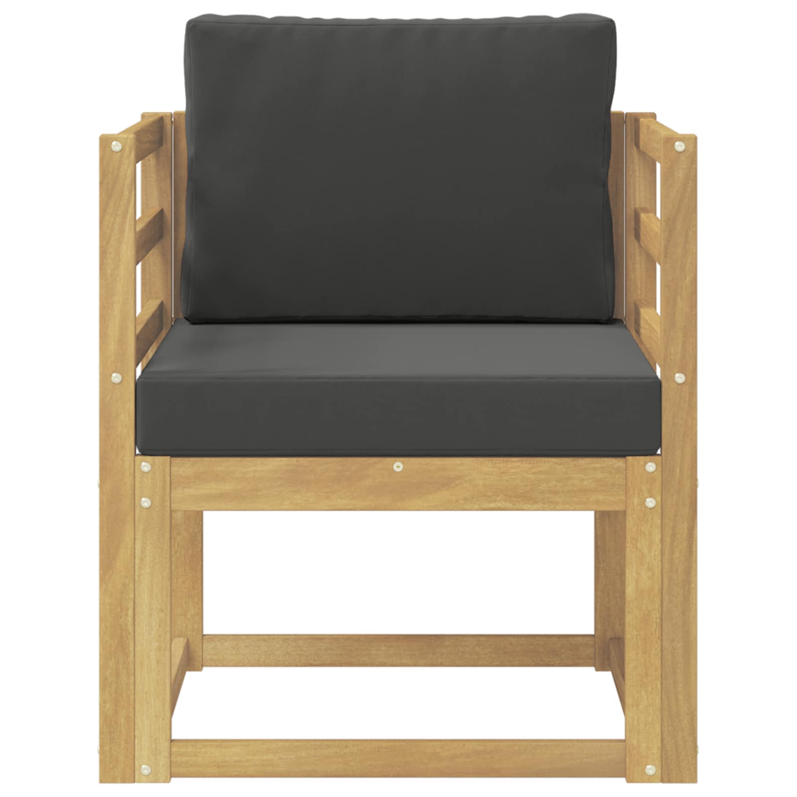 2 Komad Set vanjskih sofa Poliester Bijela i Antracit
