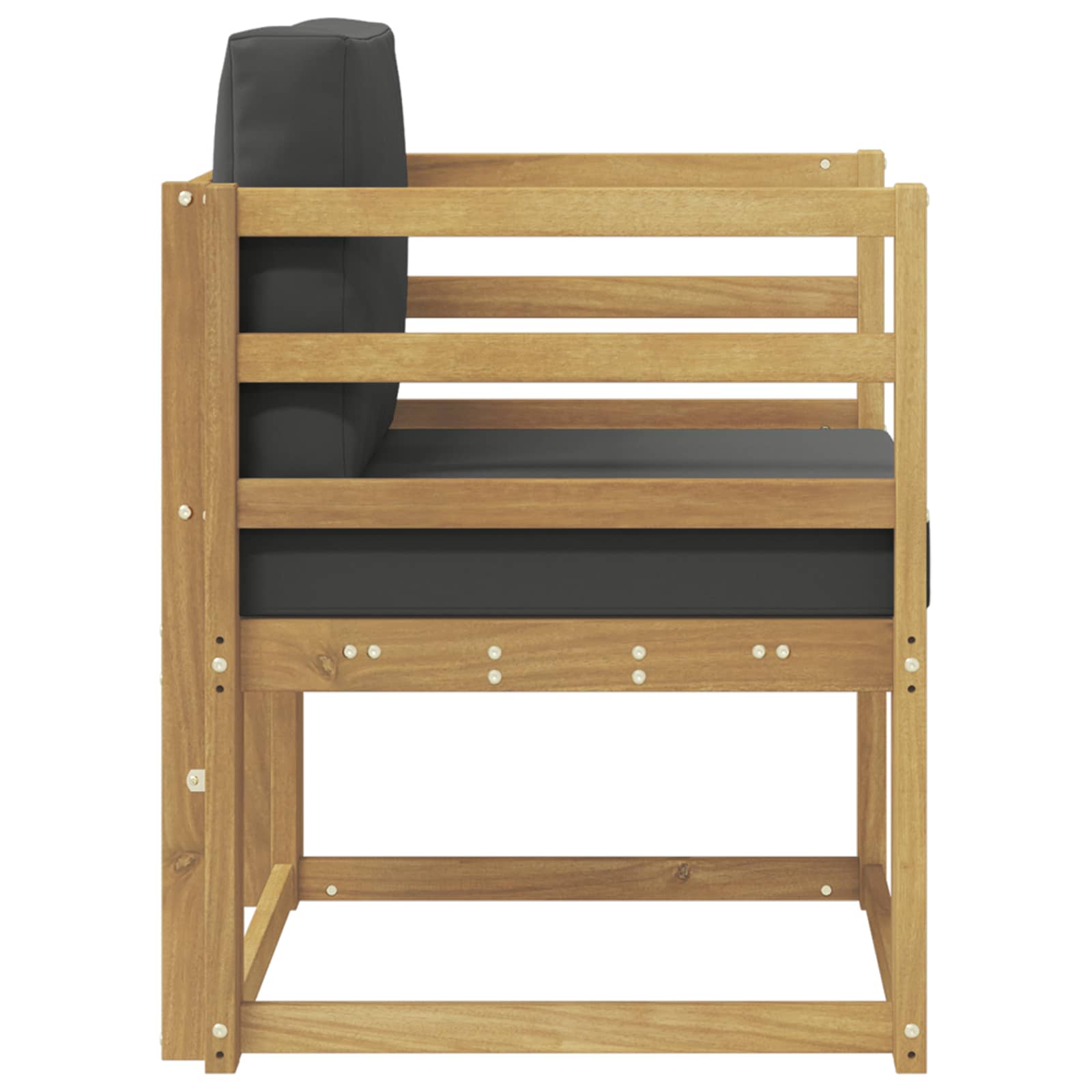 2 Komad Set vanjskih sofa Poliester Bijela i Antracit