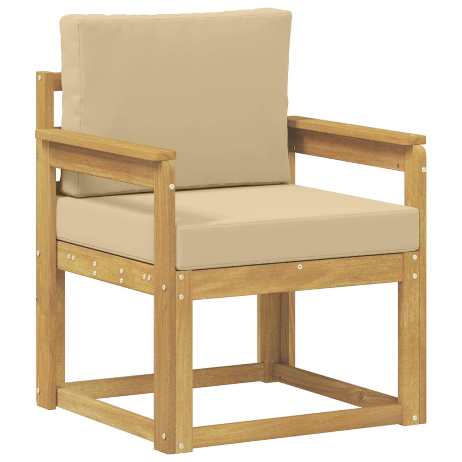 2 Komad Set vanjskih sofa Poliester Bijela i Bež