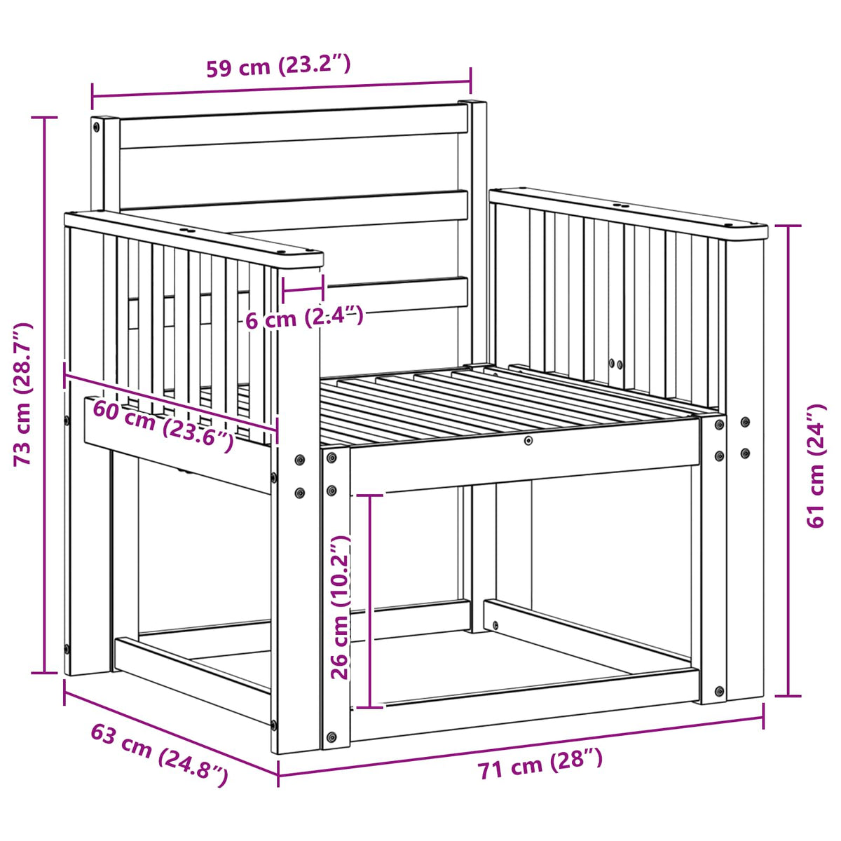 Set vanjskih sofa Čvrsto drvo akacije Bijela