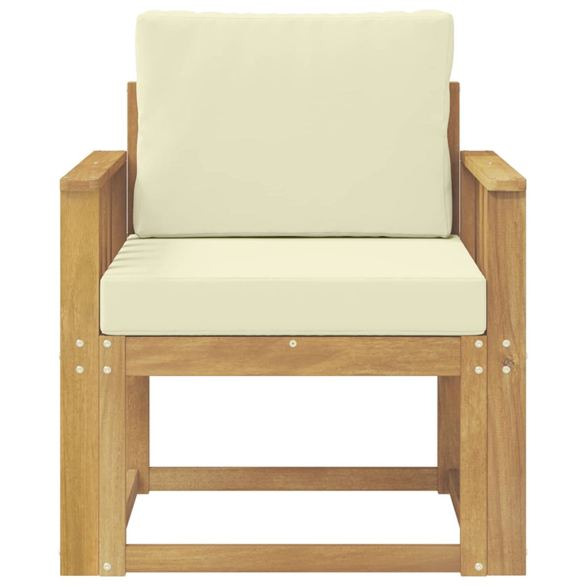2 Komad Set vanjskih sofa Poliester Bijela i Krem