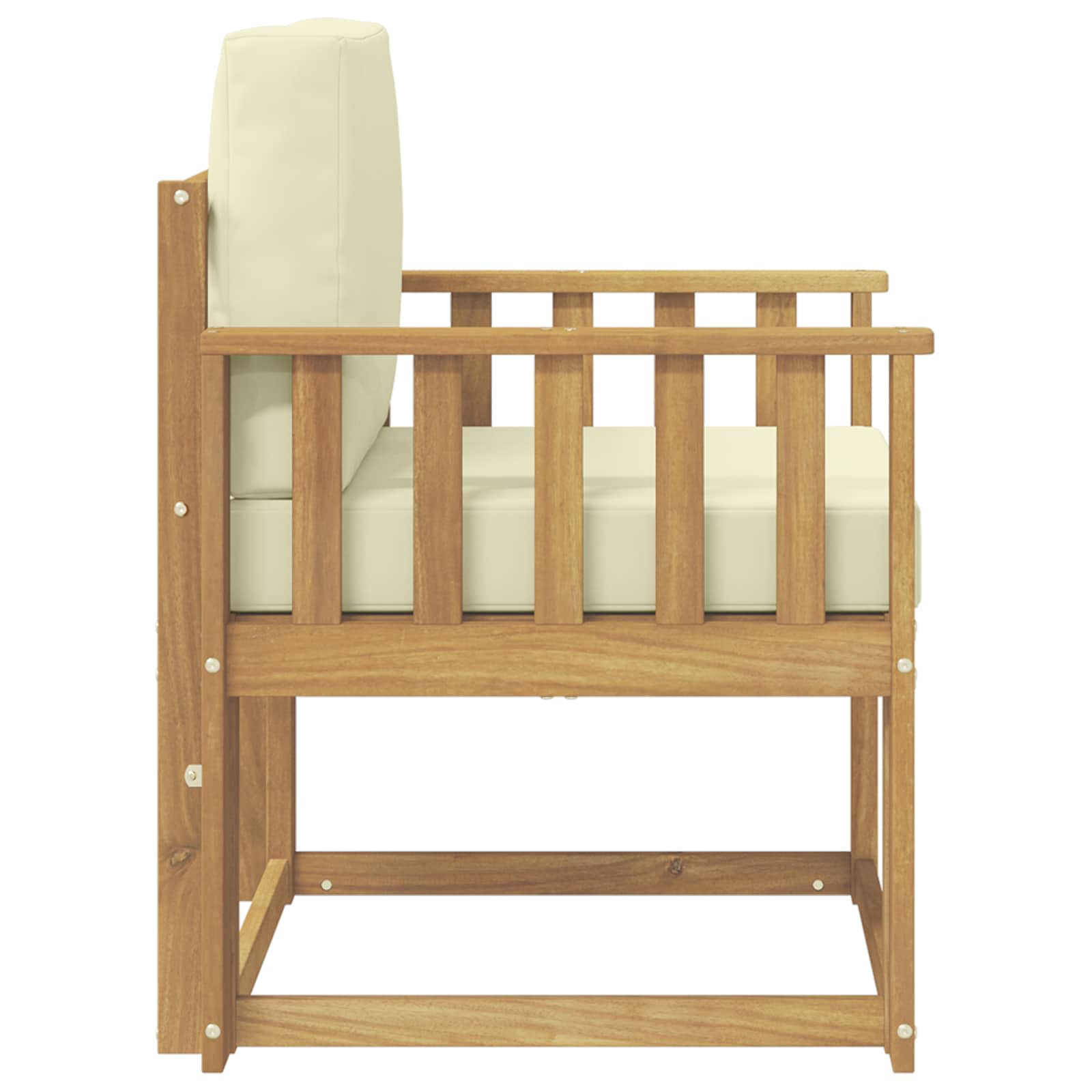 2 Komad Set vanjskih sofa Poliester Bijela i Krem