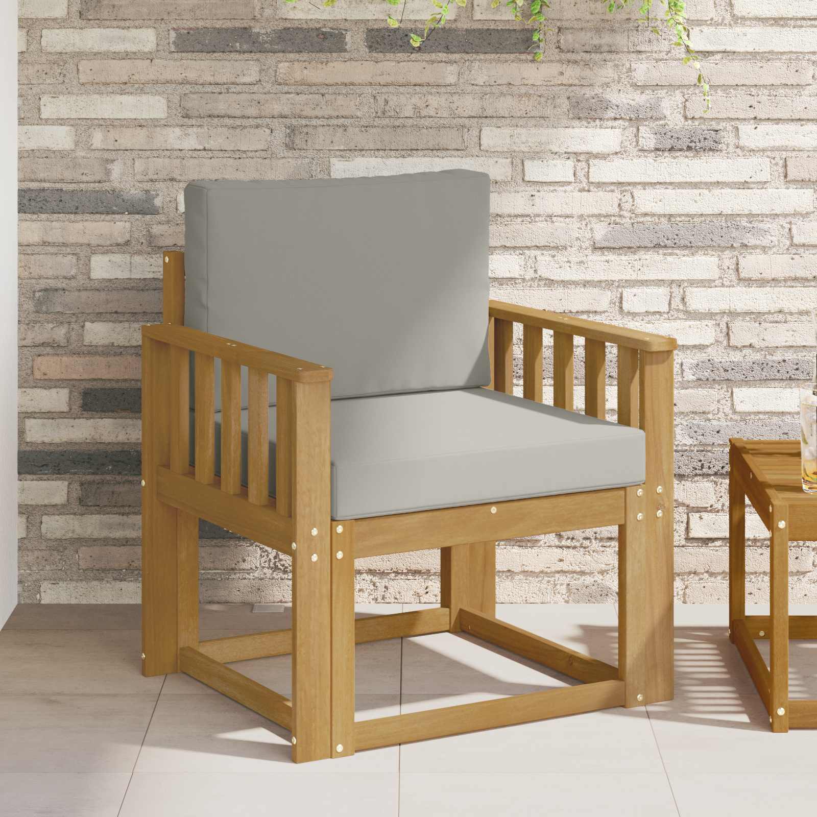 2 Komad Set vanjskih sofa Poliester Bijela i svijetlosiva