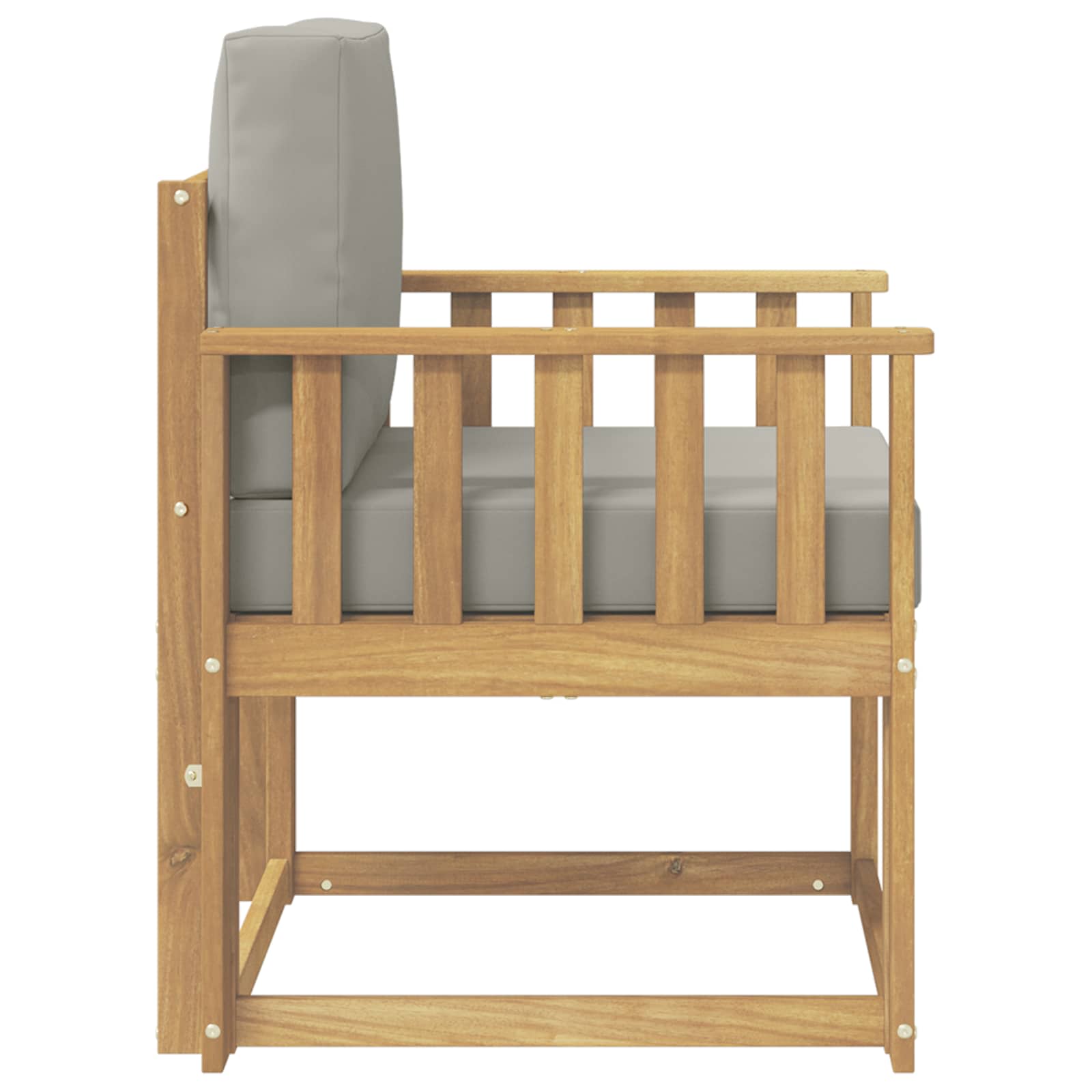 2 Komad Set vanjskih sofa Poliester Bijela i svijetlosiva
