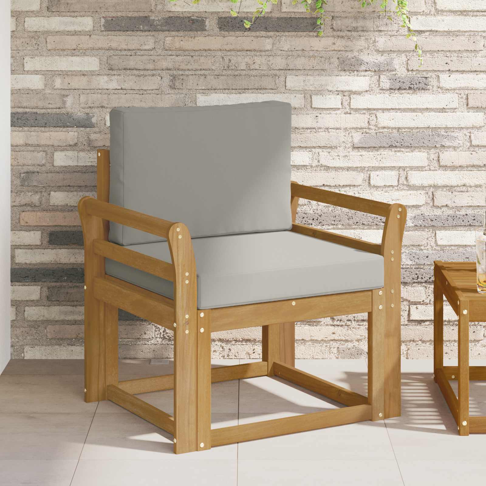 2 Komad Set vanjskih sofa Poliester Bijela i svijetlosiva