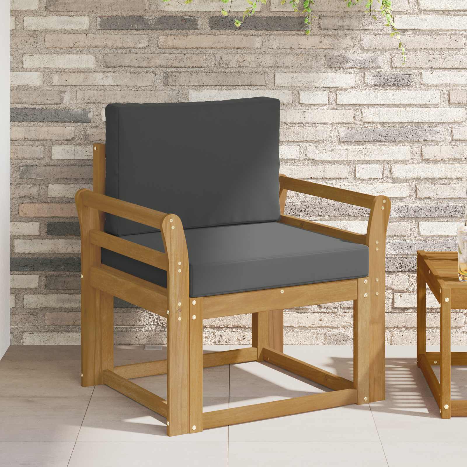 2 Komad Set vanjskih sofa Poliester Bijela i Antracit