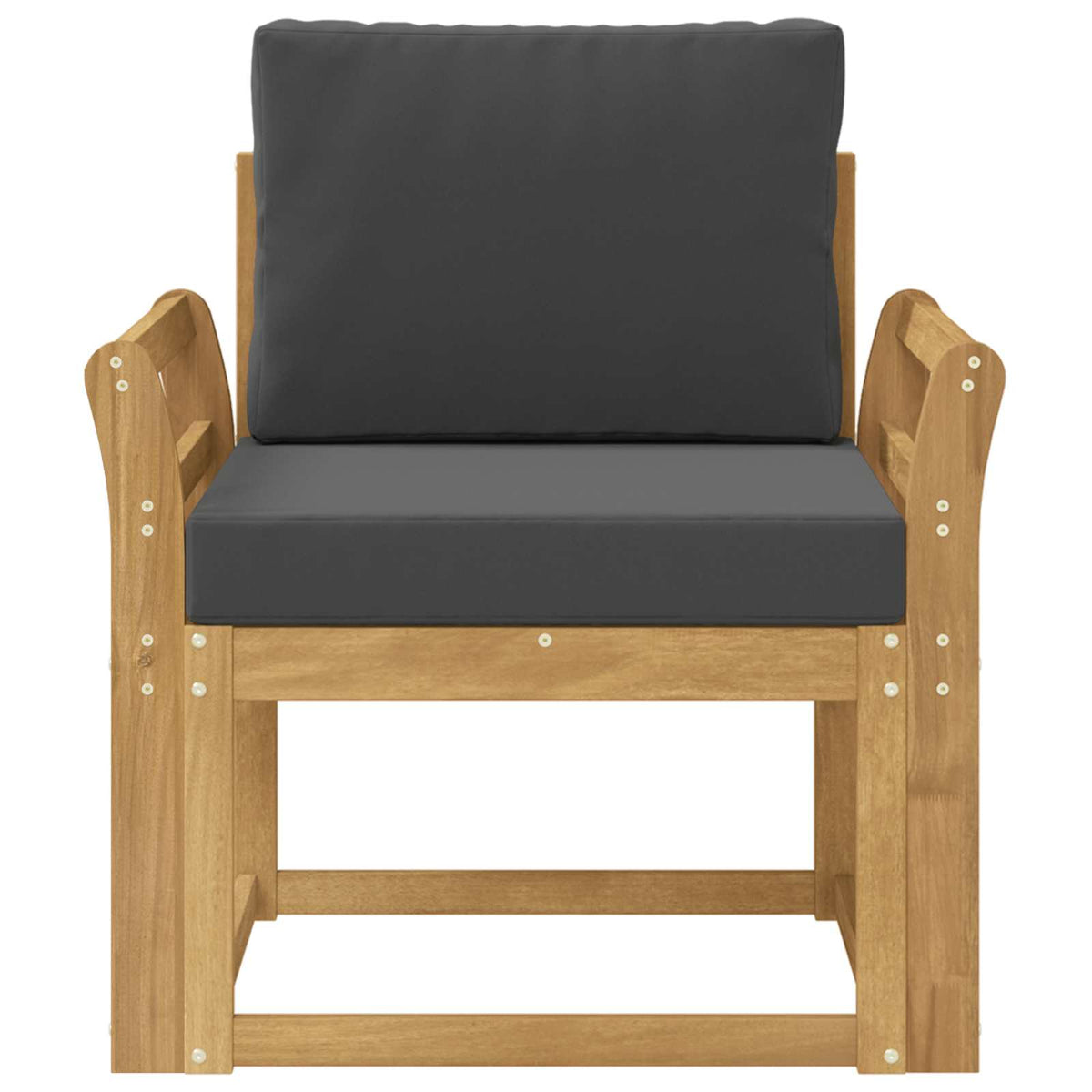 2 Komad Set vanjskih sofa Poliester Bijela i Antracit