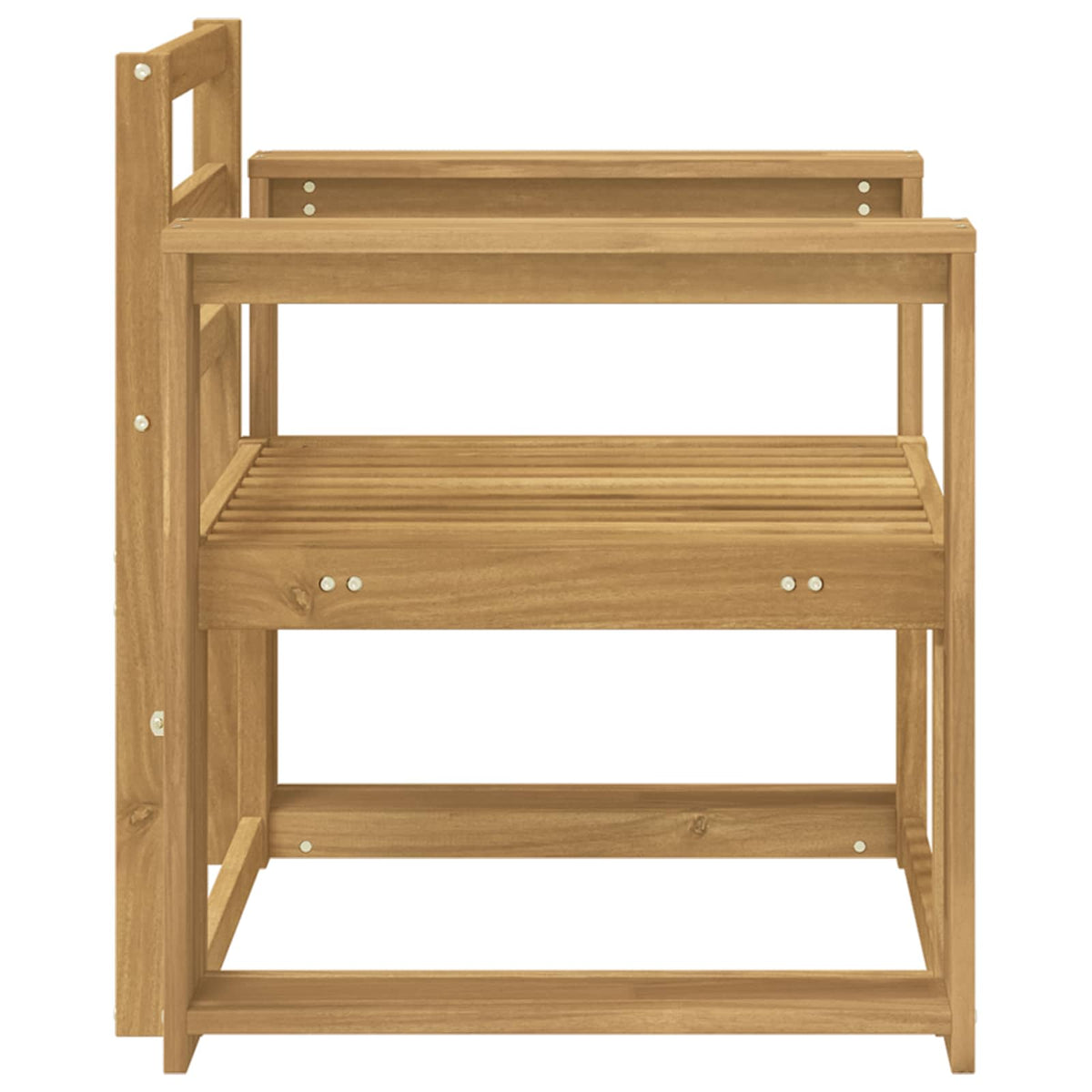 Set vanjskih sofa Čvrsto drvo akacije Bijela