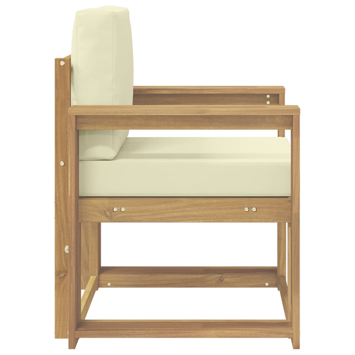 2 Komad Set vanjskih sofa Poliester Bijela i Krem