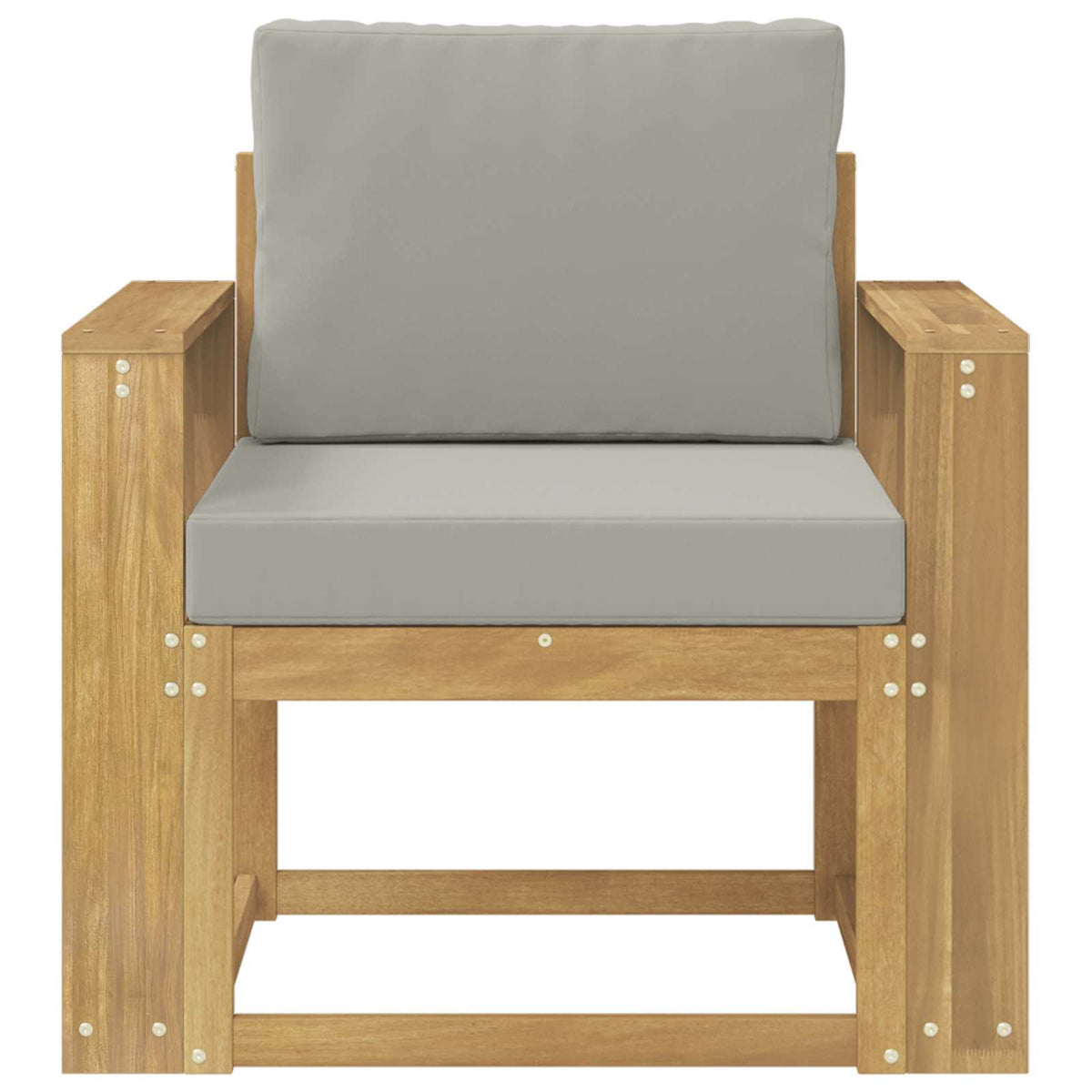 2 Komad Set vanjskih sofa Poliester Bijela i svijetlosiva
