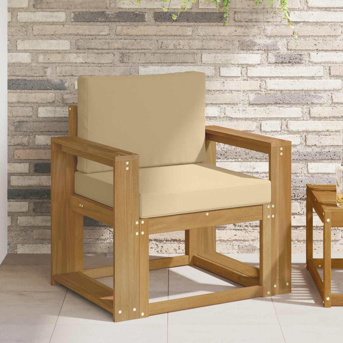 2 Komad Set vanjskih sofa Poliester Bijela i Bež