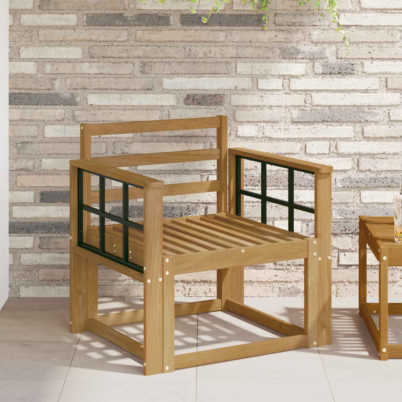Set vanjskih sofa Čvrsto drvo akacije Bijela