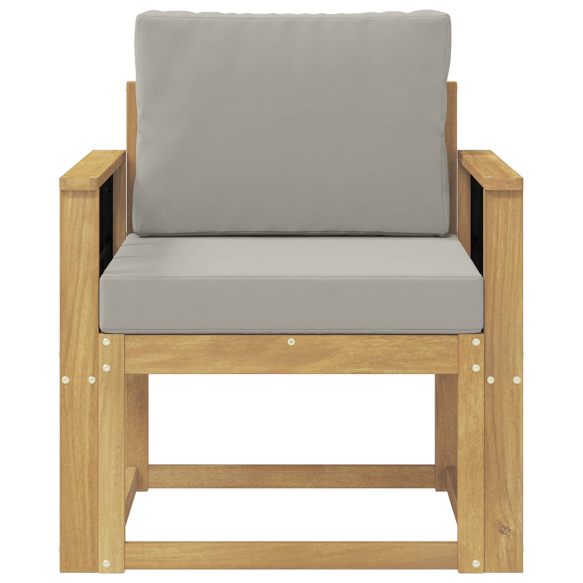 2 Komad Set vanjskih sofa Poliester Bijela i svijetlosiva