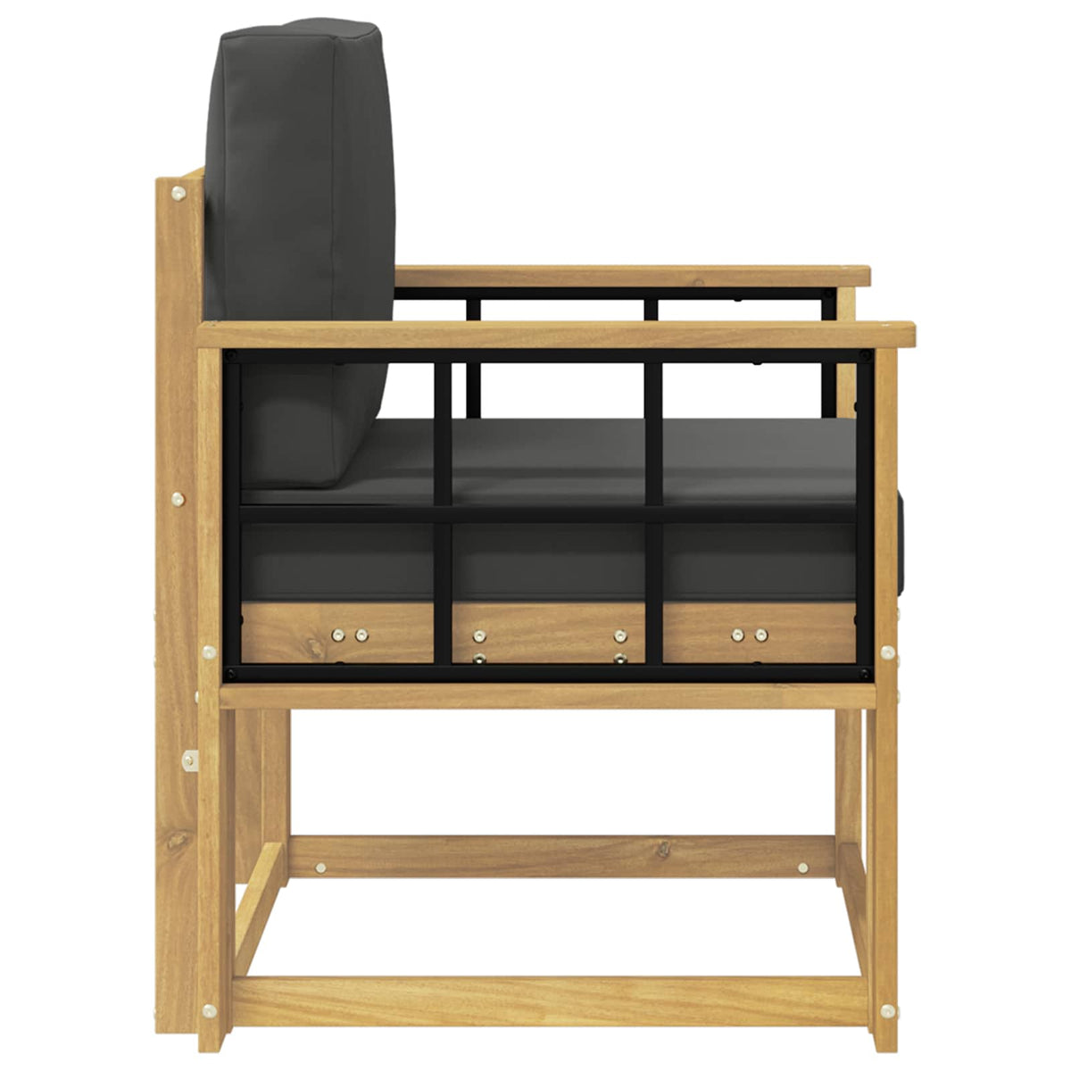 2 Komad Set vanjskih sofa Poliester Bijela i Antracit