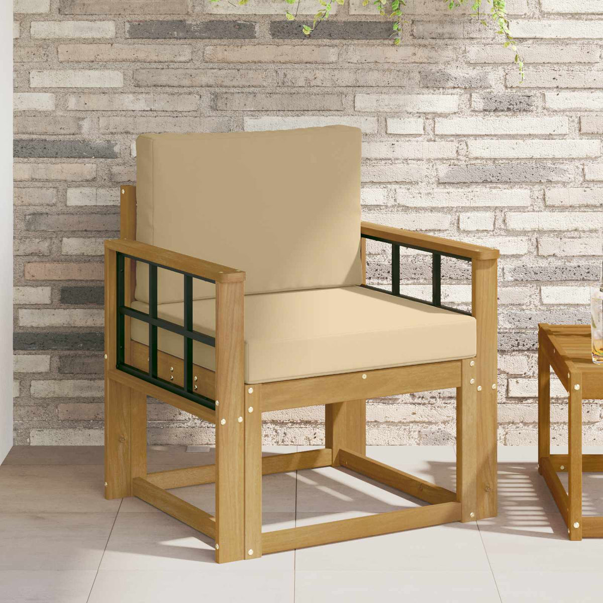 2 Komad Set vanjskih sofa Poliester Bijela i Bež