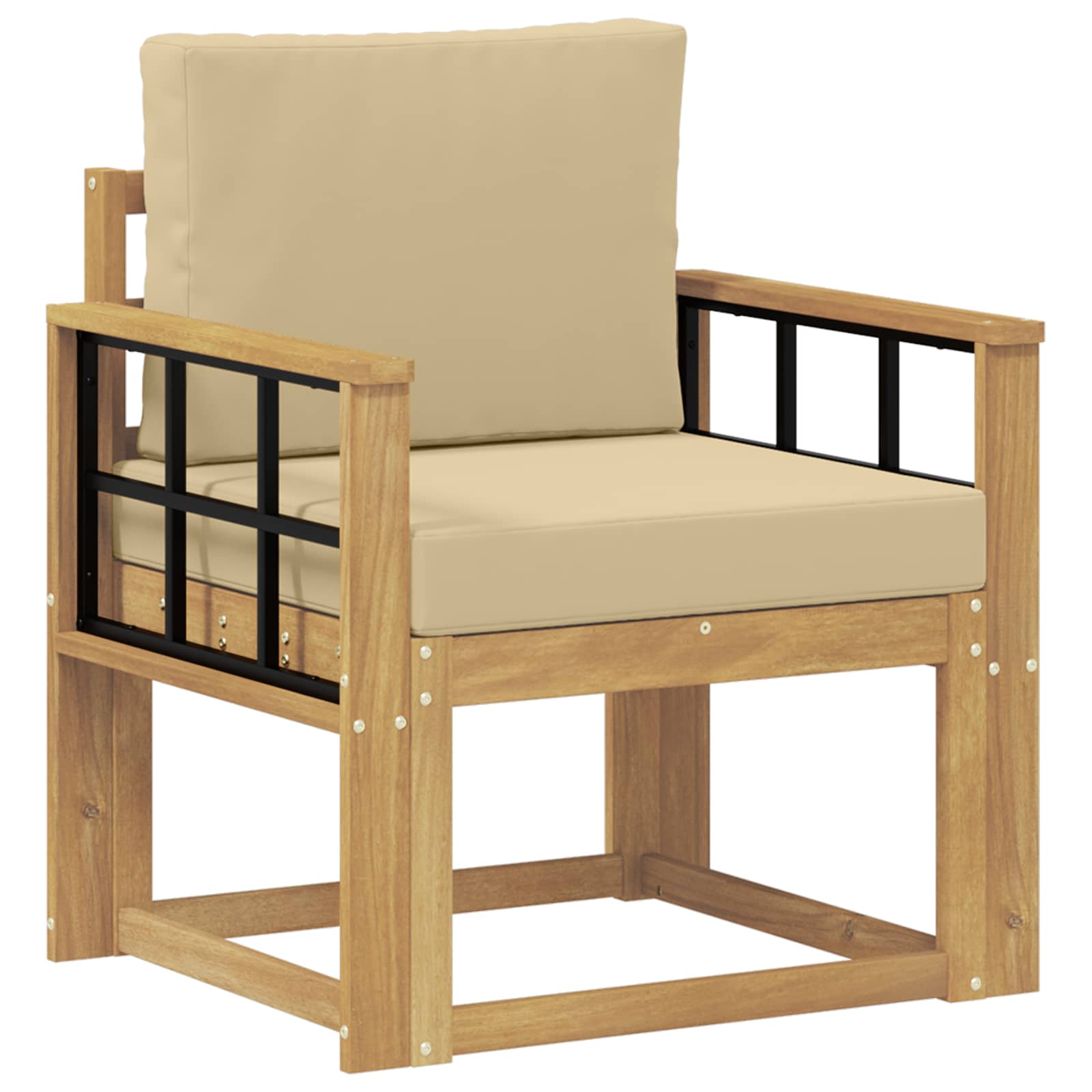2 Komad Set vanjskih sofa Poliester Bijela i Bež