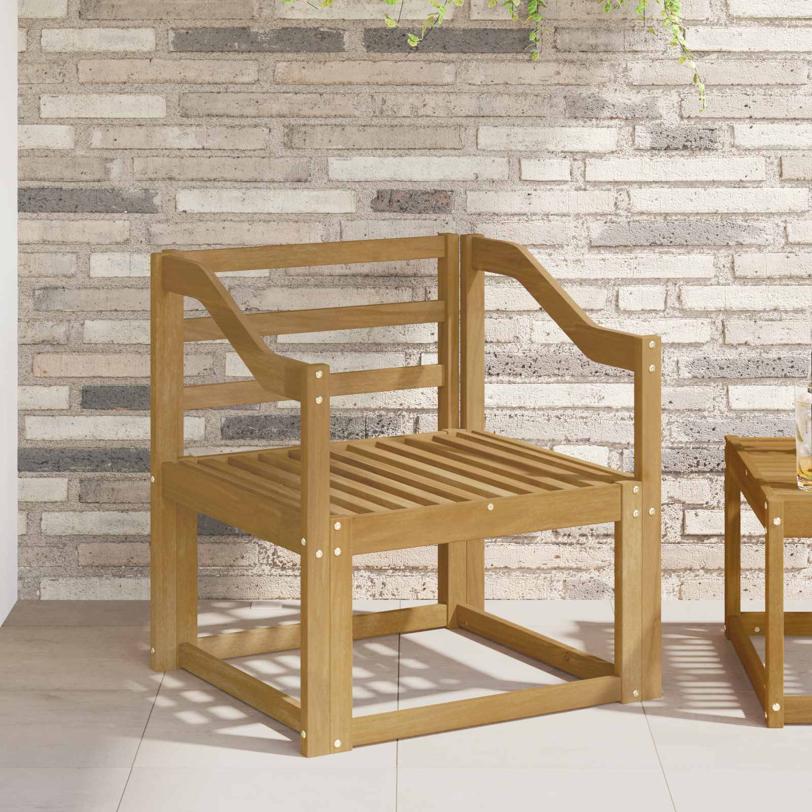 Set vanjskih sofa Čvrsto drvo akacije Bijela