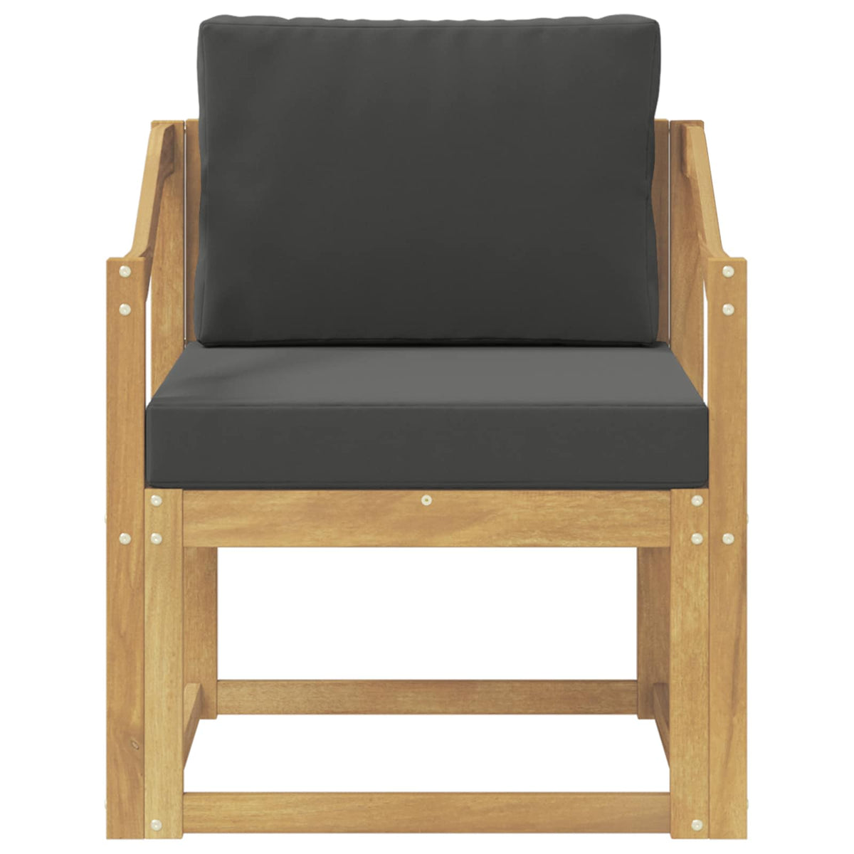 2 Komad Set vanjskih sofa Poliester Bijela i Antracit