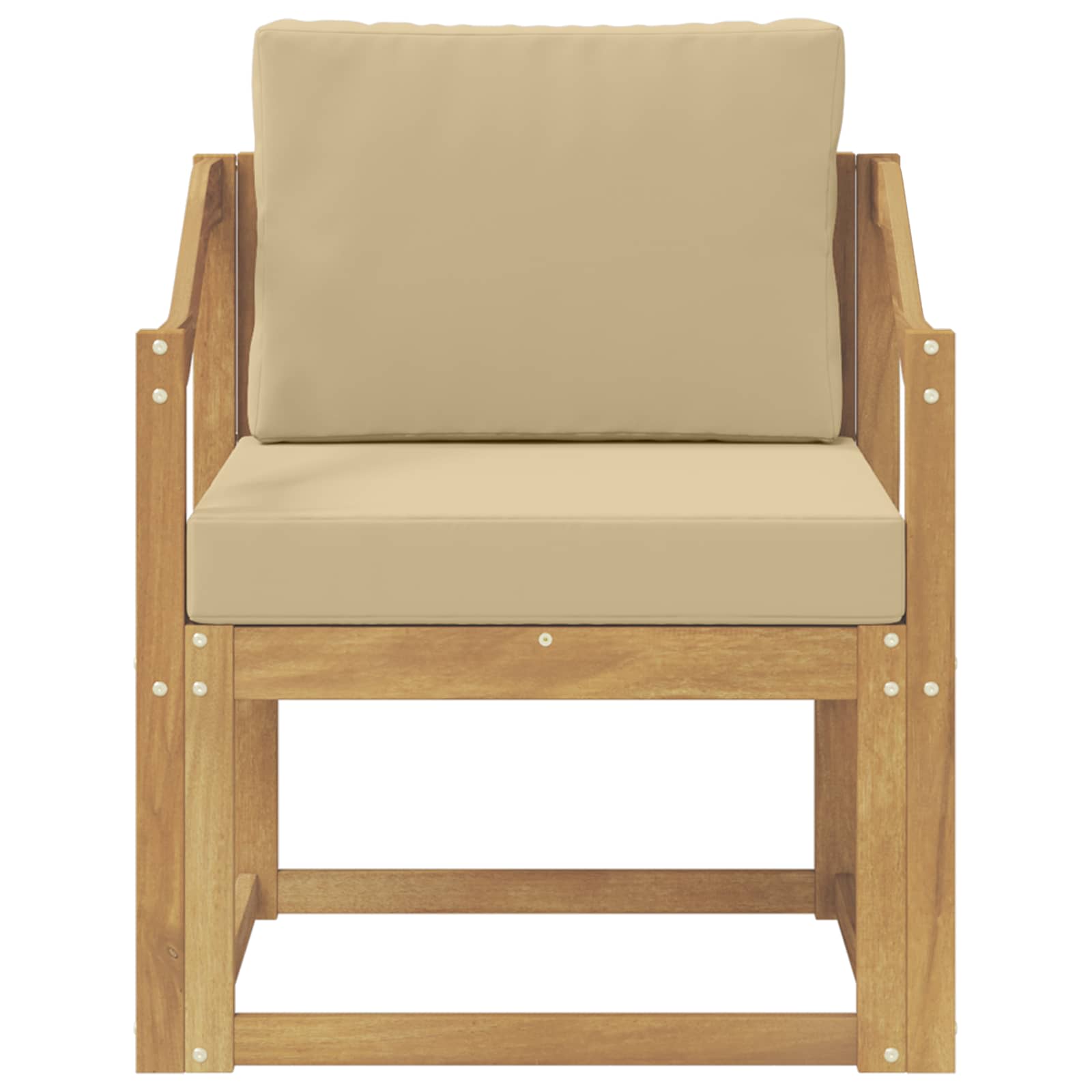 2 Komad Set vanjskih sofa Poliester Bijela i Bež