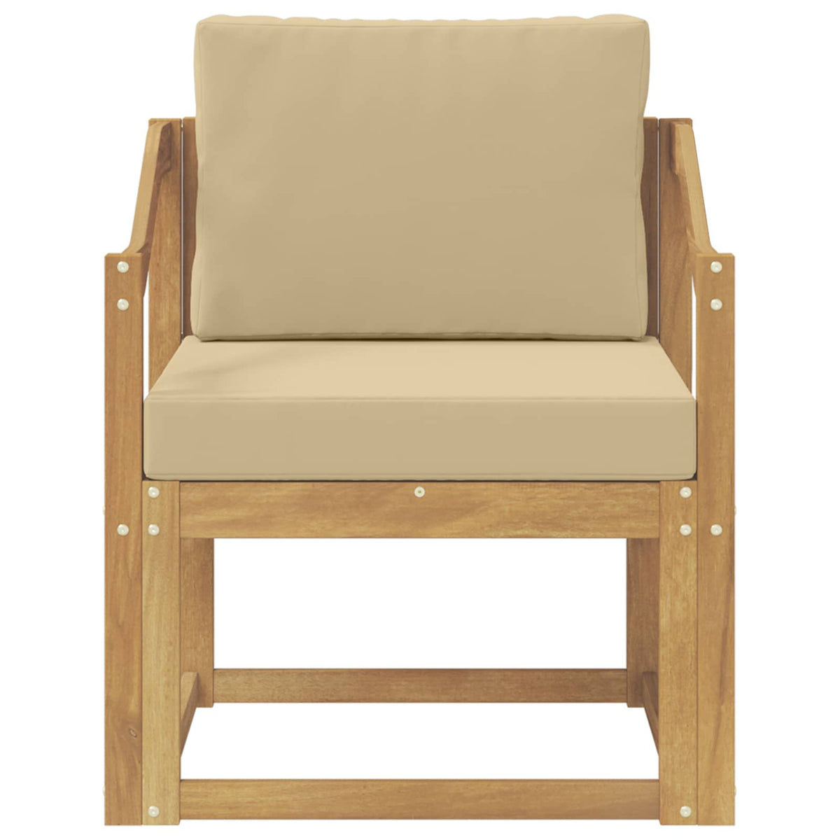 2 Komad Set vanjskih sofa Poliester Bijela i Bež