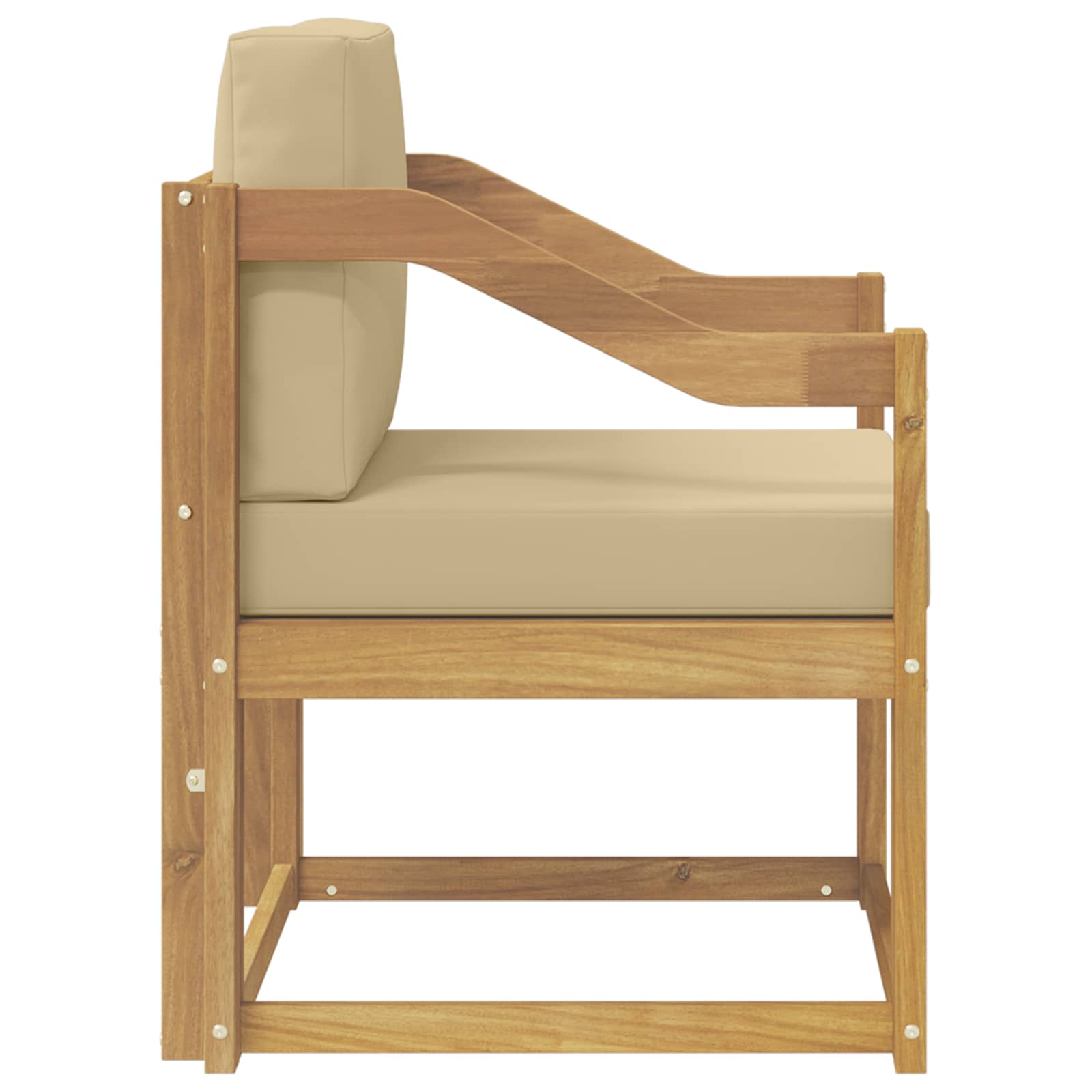 2 Komad Set vanjskih sofa Poliester Bijela i Bež