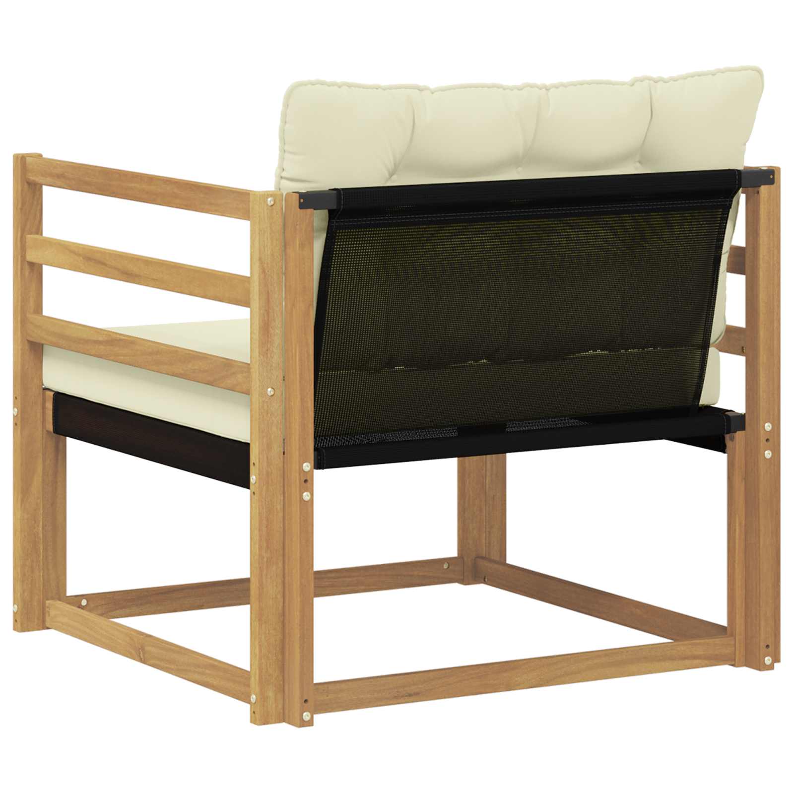 Set vanjskih sofa Čvrsto drvo akacije i Textilene Bijela