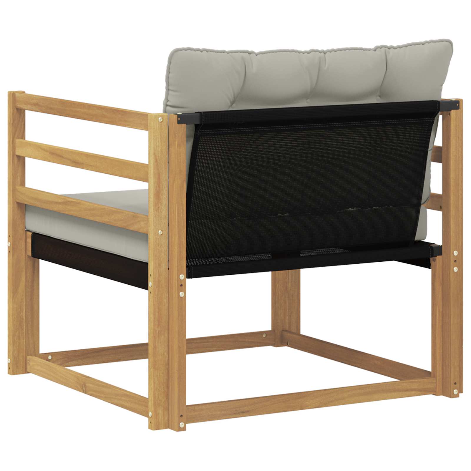 Set vanjskih sofa Čvrsto drvo akacije i Textilene Bijela