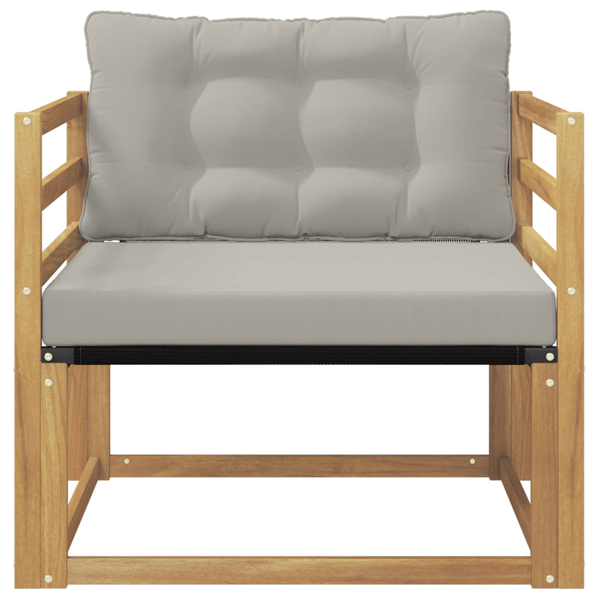 Set vanjskih sofa Čvrsto drvo akacije i Textilene Bijela