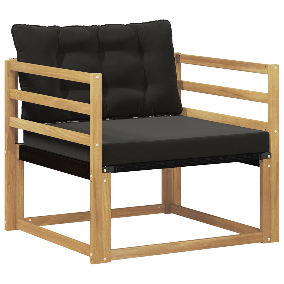Set vanjskih sofa Čvrsto drvo akacije i Textilene Bijela