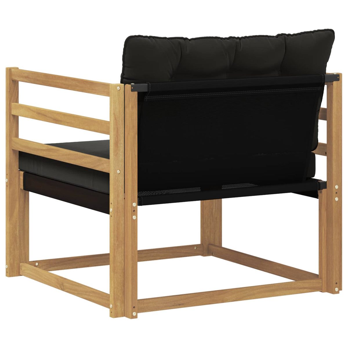 Set vanjskih sofa Čvrsto drvo akacije i Textilene Bijela