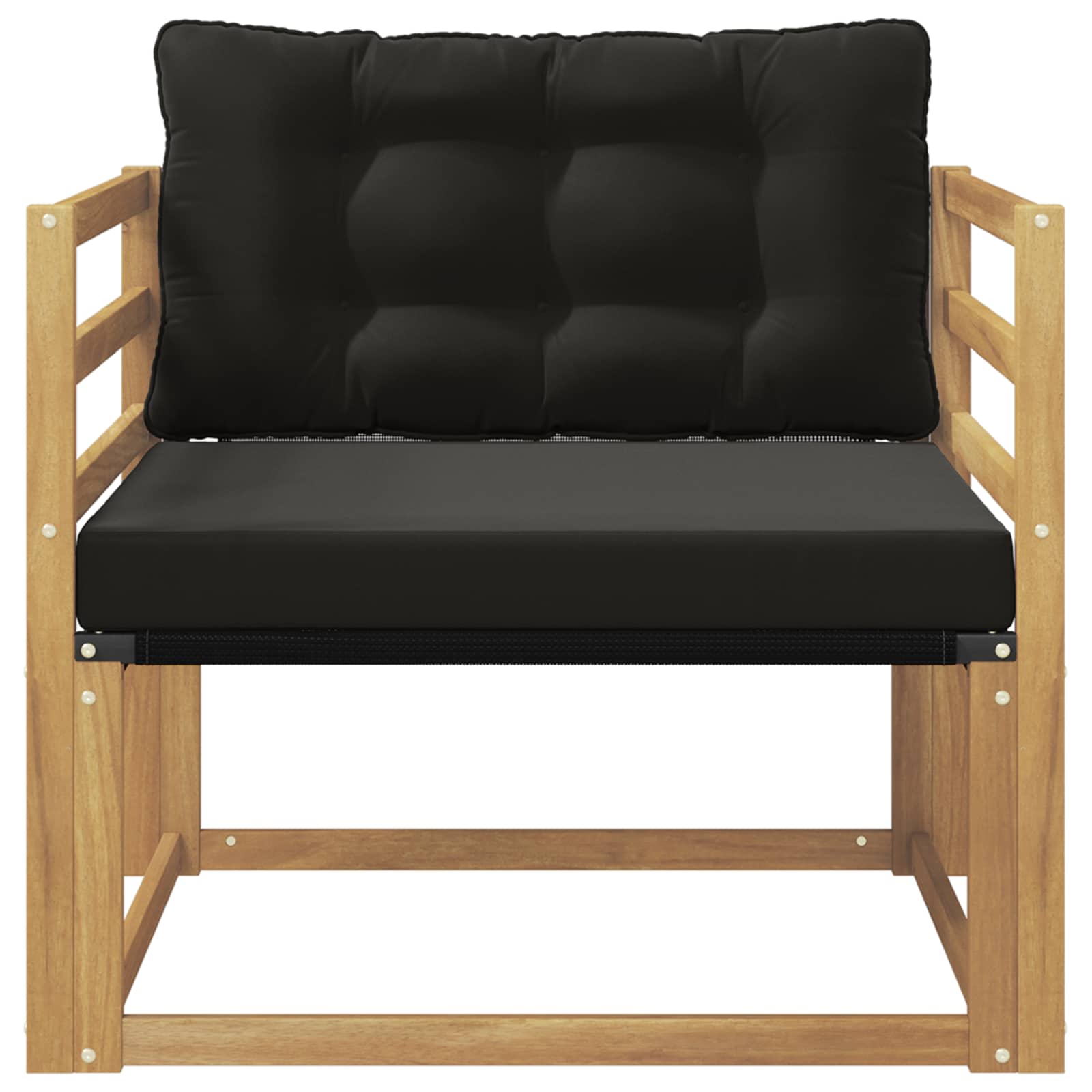 Set vanjskih sofa Čvrsto drvo akacije i Textilene Bijela