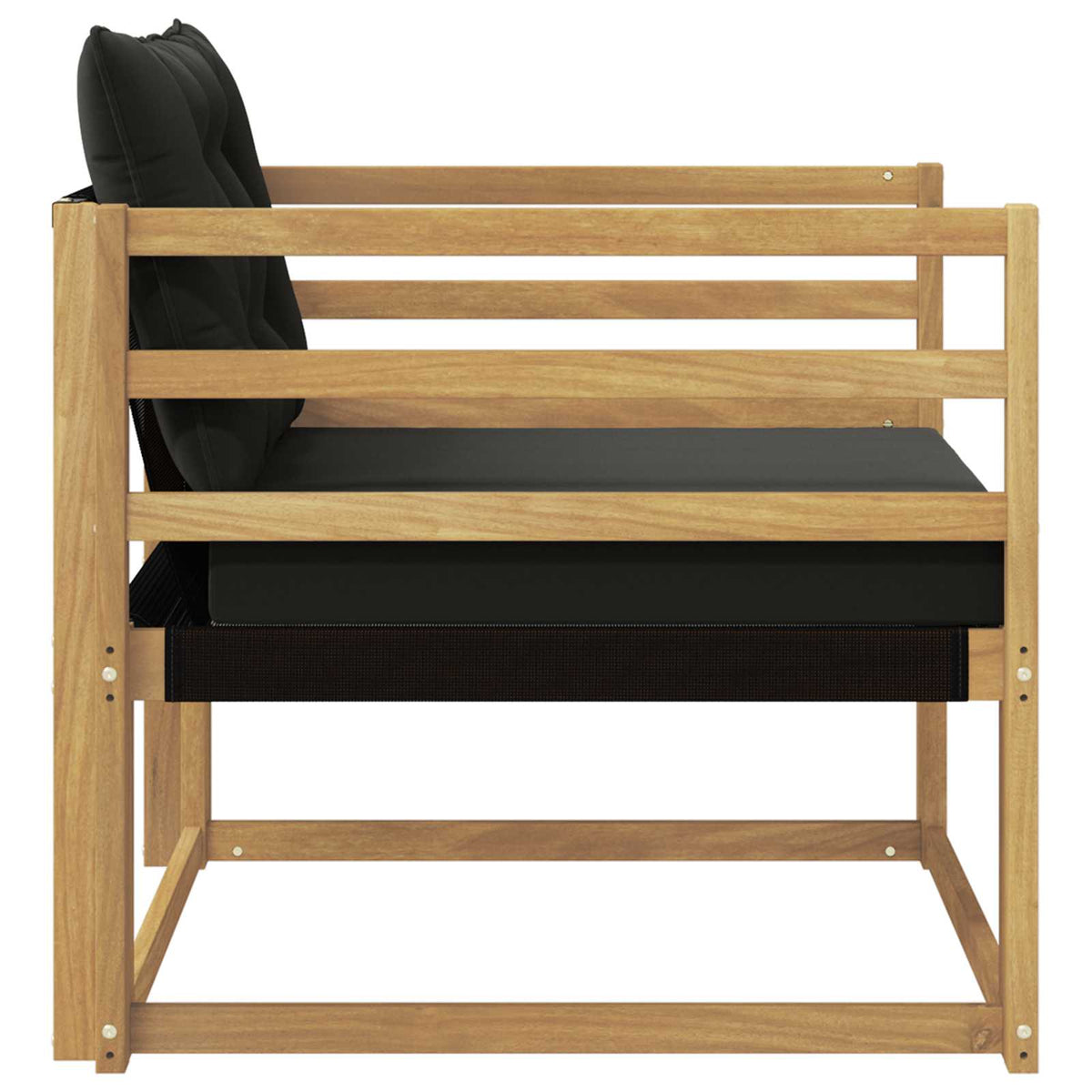 Set vanjskih sofa Čvrsto drvo akacije i Textilene Bijela
