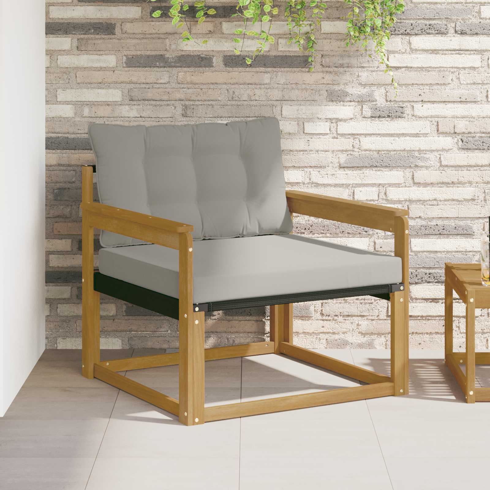Set vanjskih sofa Čvrsto drvo akacije i Textilene