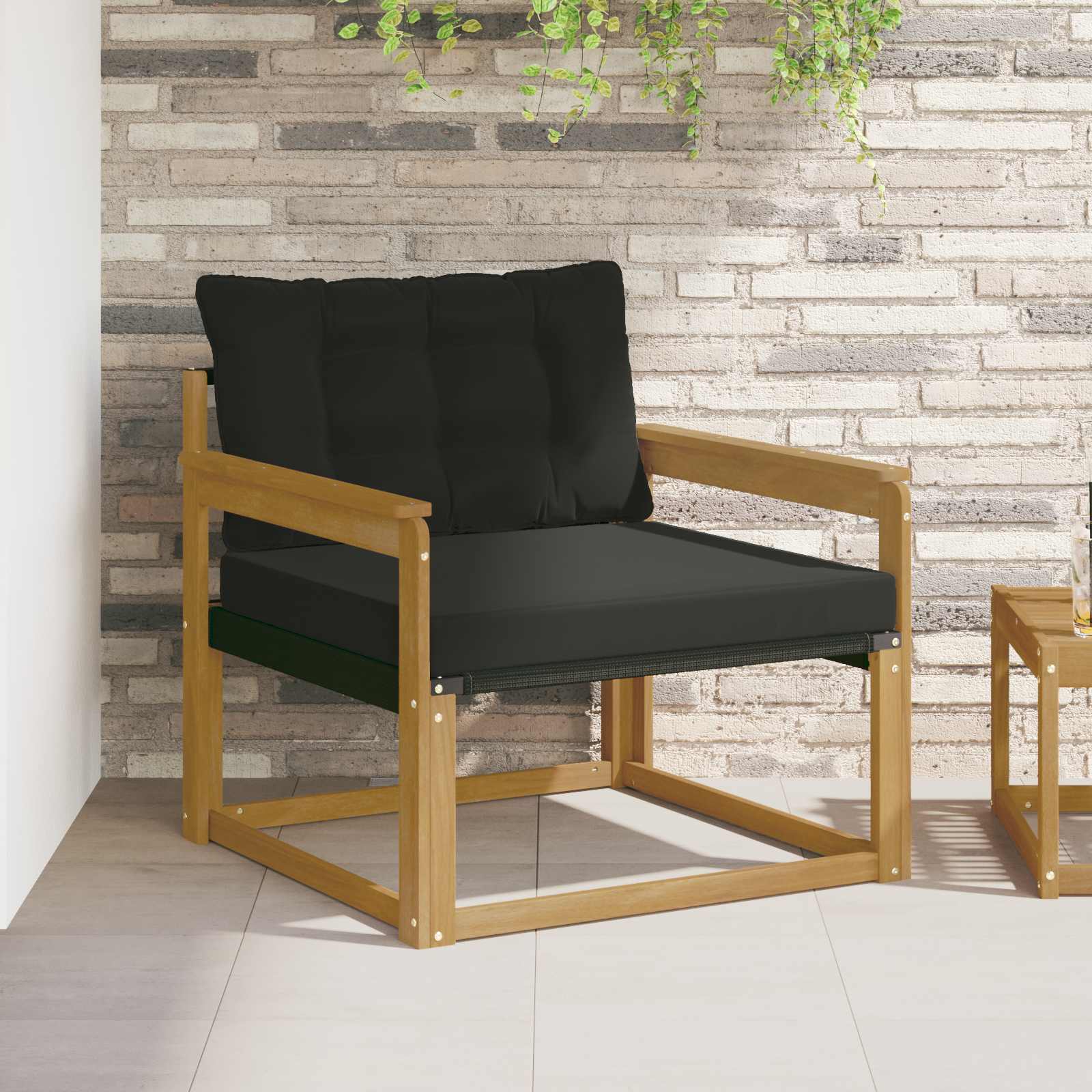 Set vanjskih sofa Čvrsto drvo akacije i Textilene Bijela