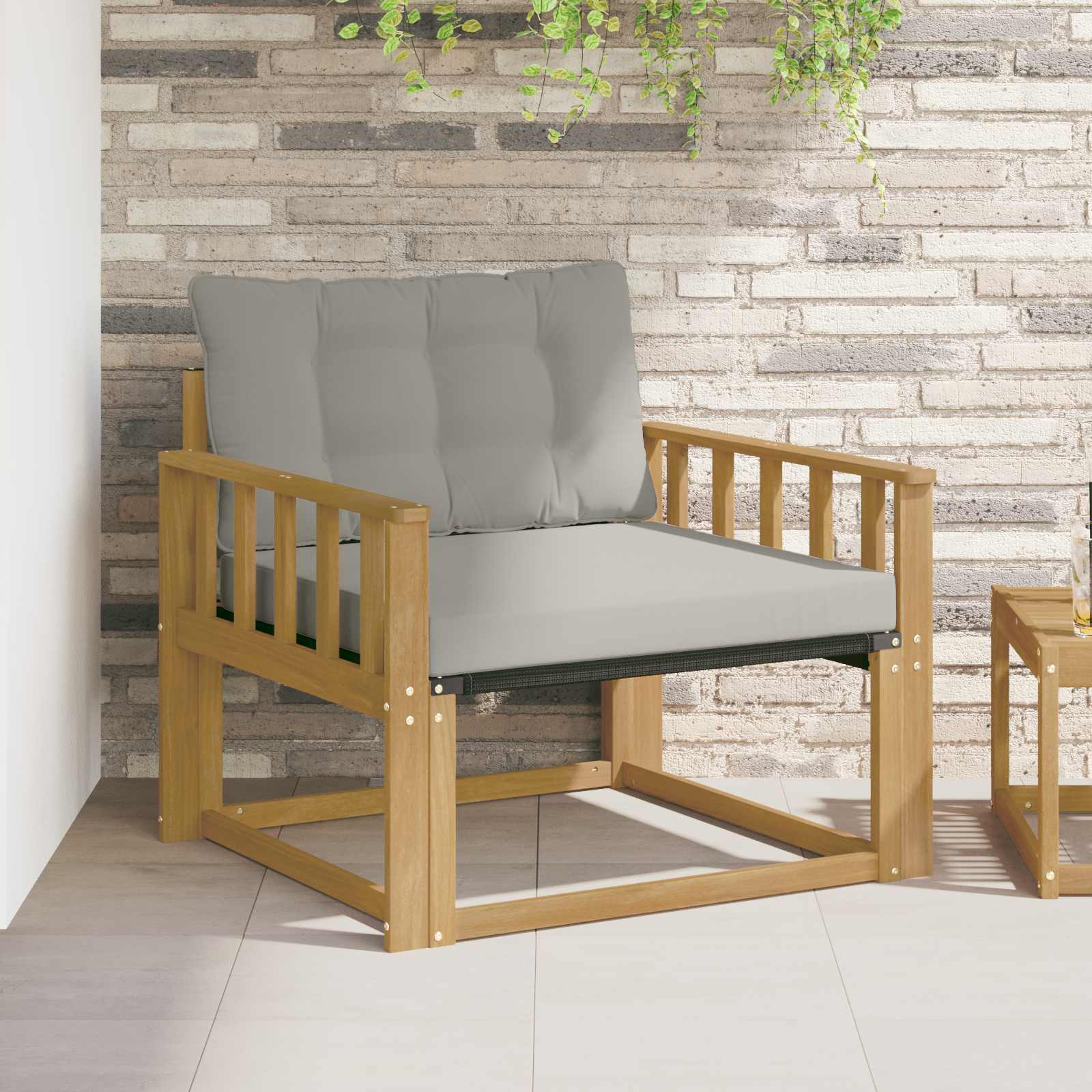 Set vanjskih sofa Čvrsto drvo akacije i Textilene