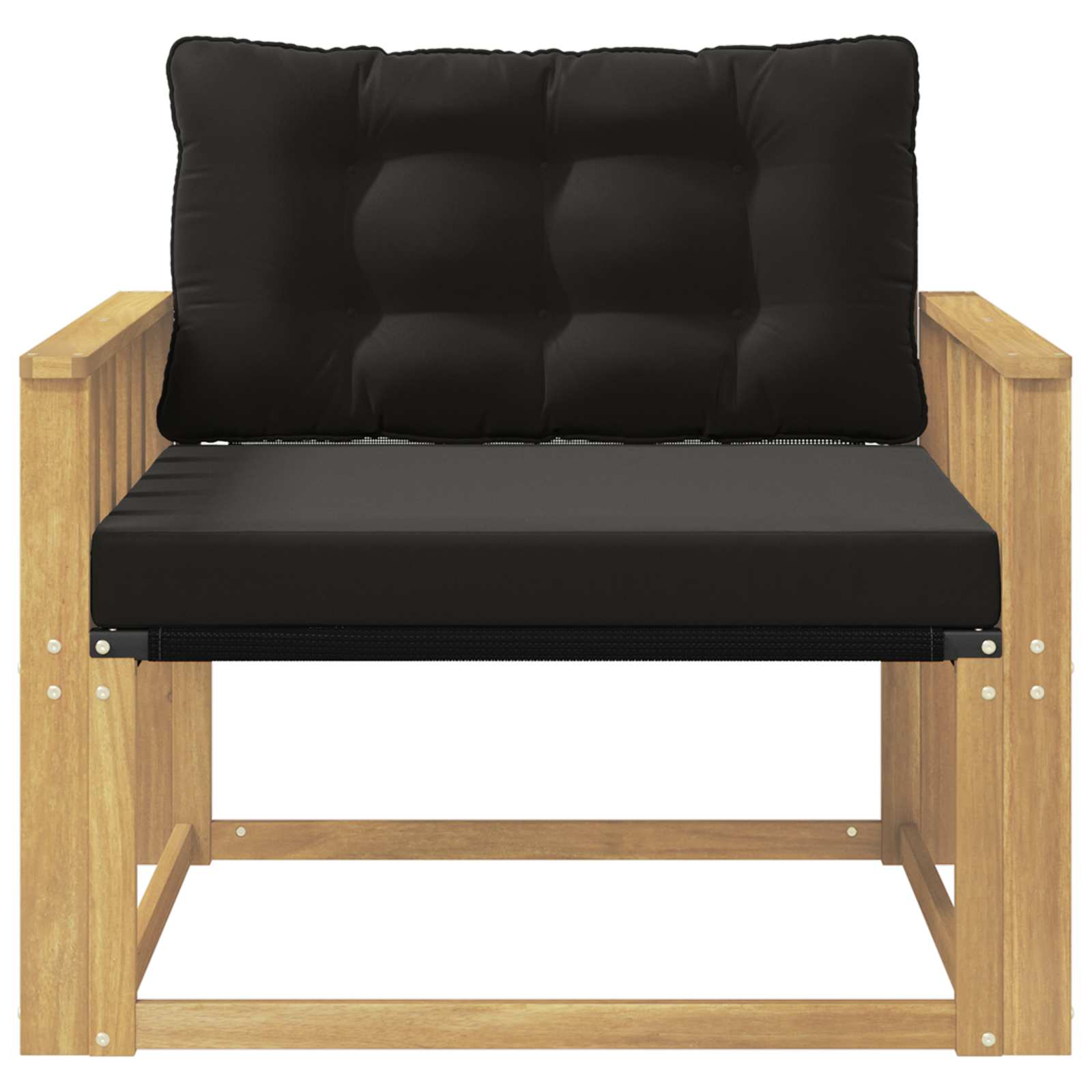 Set vanjskih sofa Čvrsto drvo akacije i Textilene Bijela