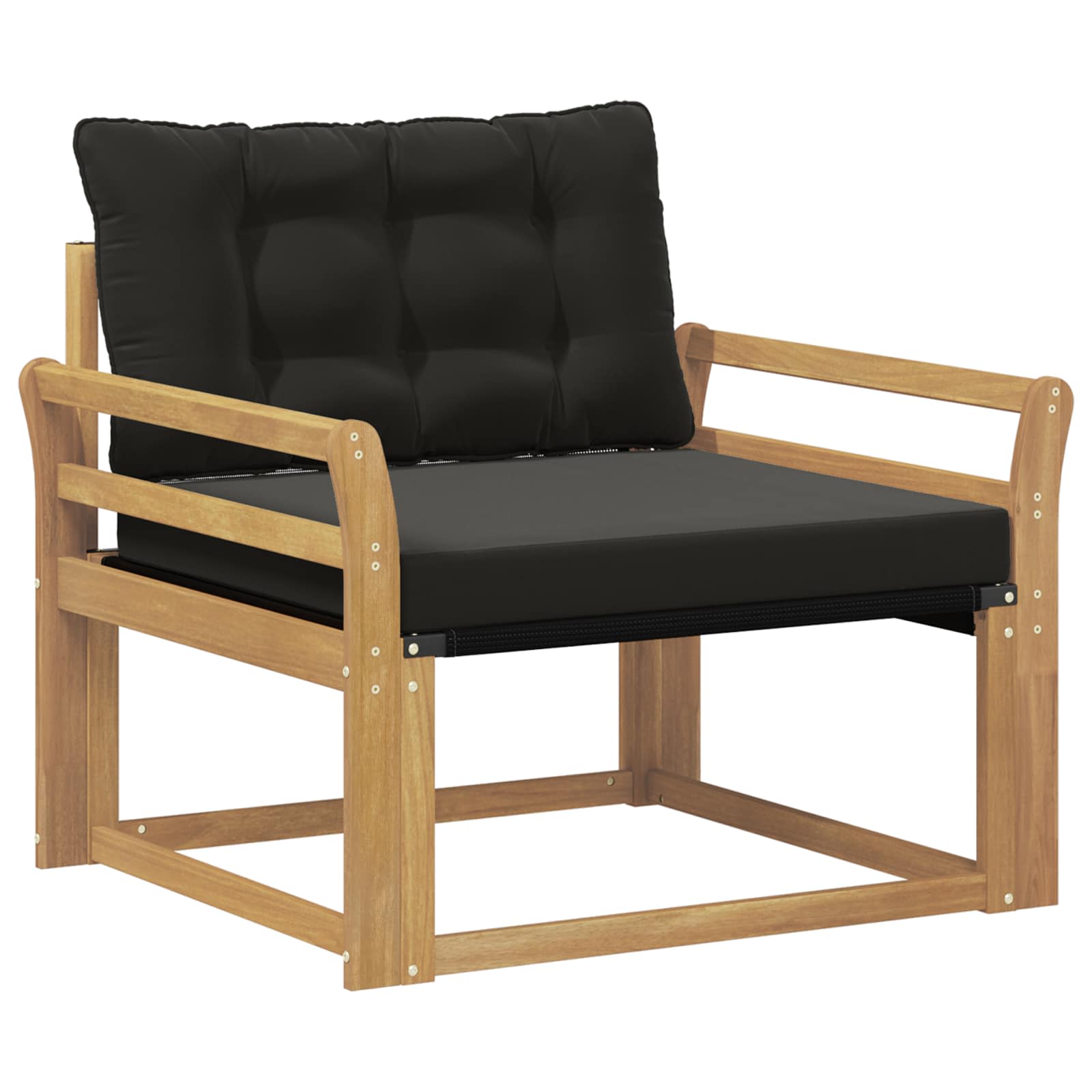 Set vanjskih sofa Čvrsto drvo akacije i Textilene Bijela