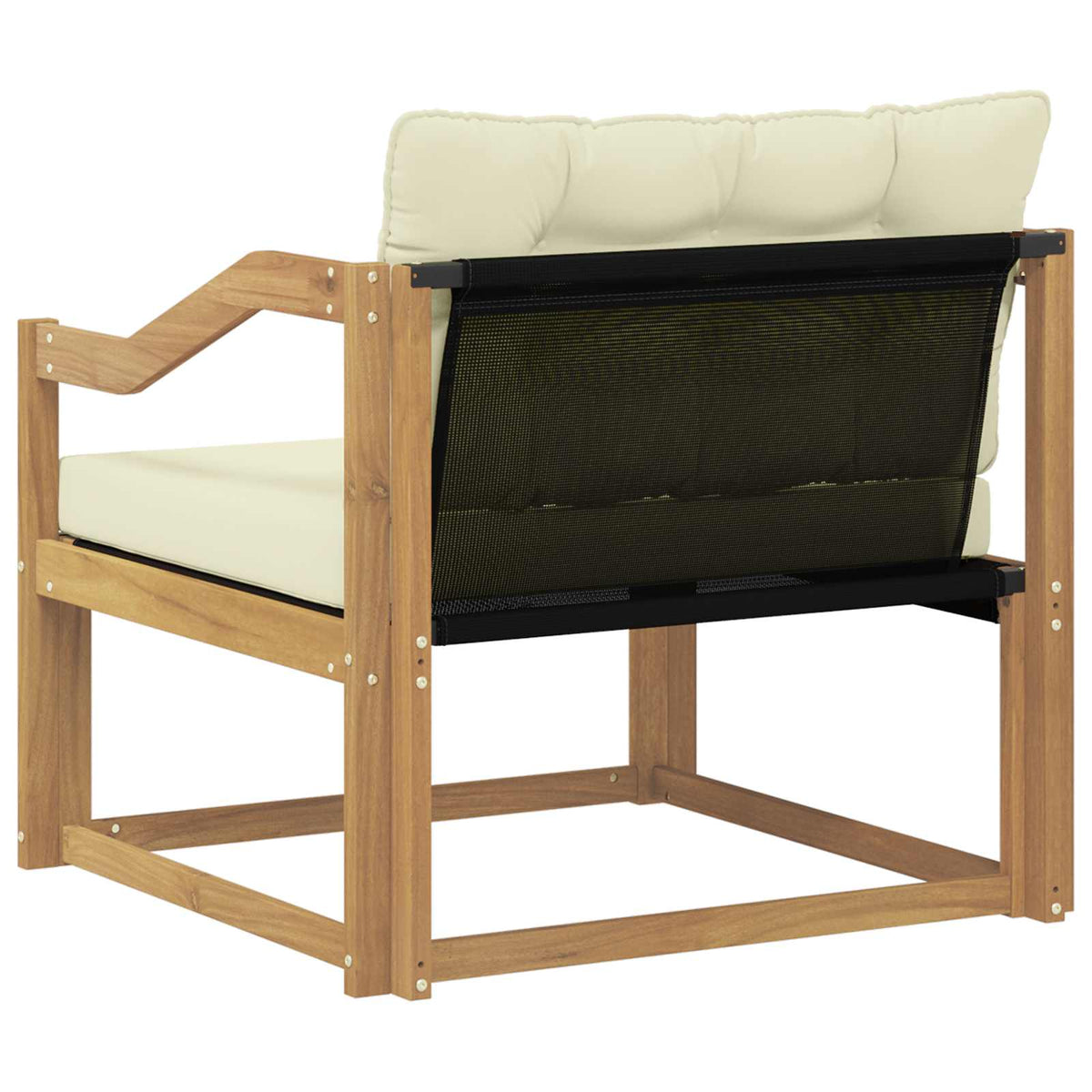 Set vanjskih sofa Čvrsto drvo akacije i Textilene Bijela