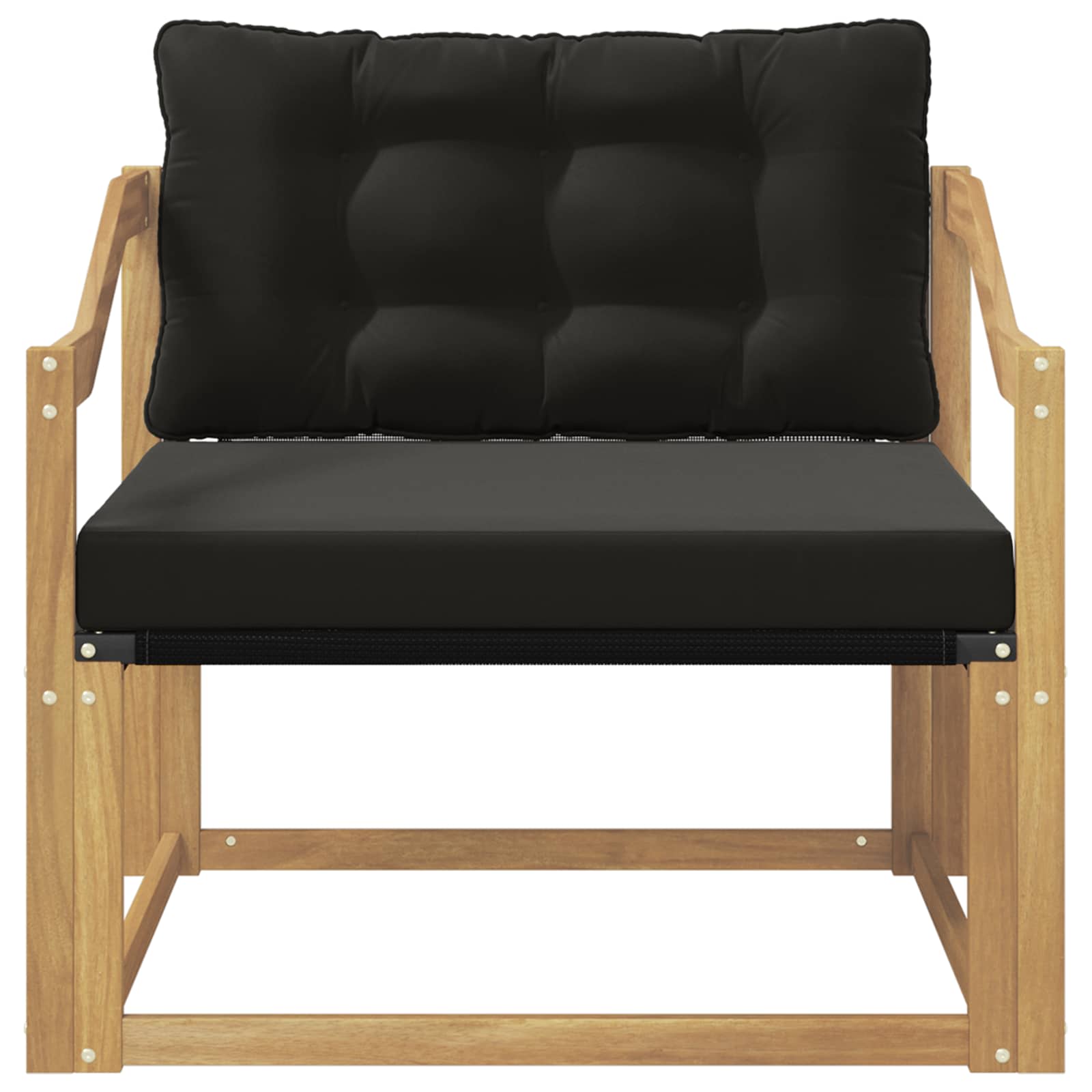 Set vanjskih sofa Čvrsto drvo akacije i Textilene Bijela