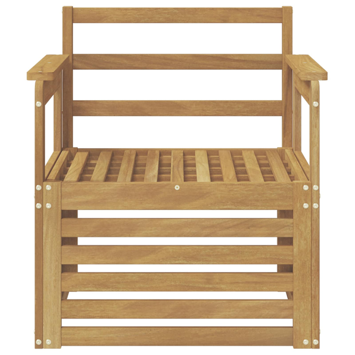 2 Komad Set vanjskih sofa Čvrsto drvo akacije Bijela