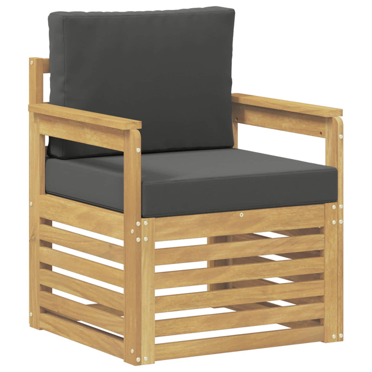 2 Komad Set vanjskih sofa Poliester Bijela i Antracit