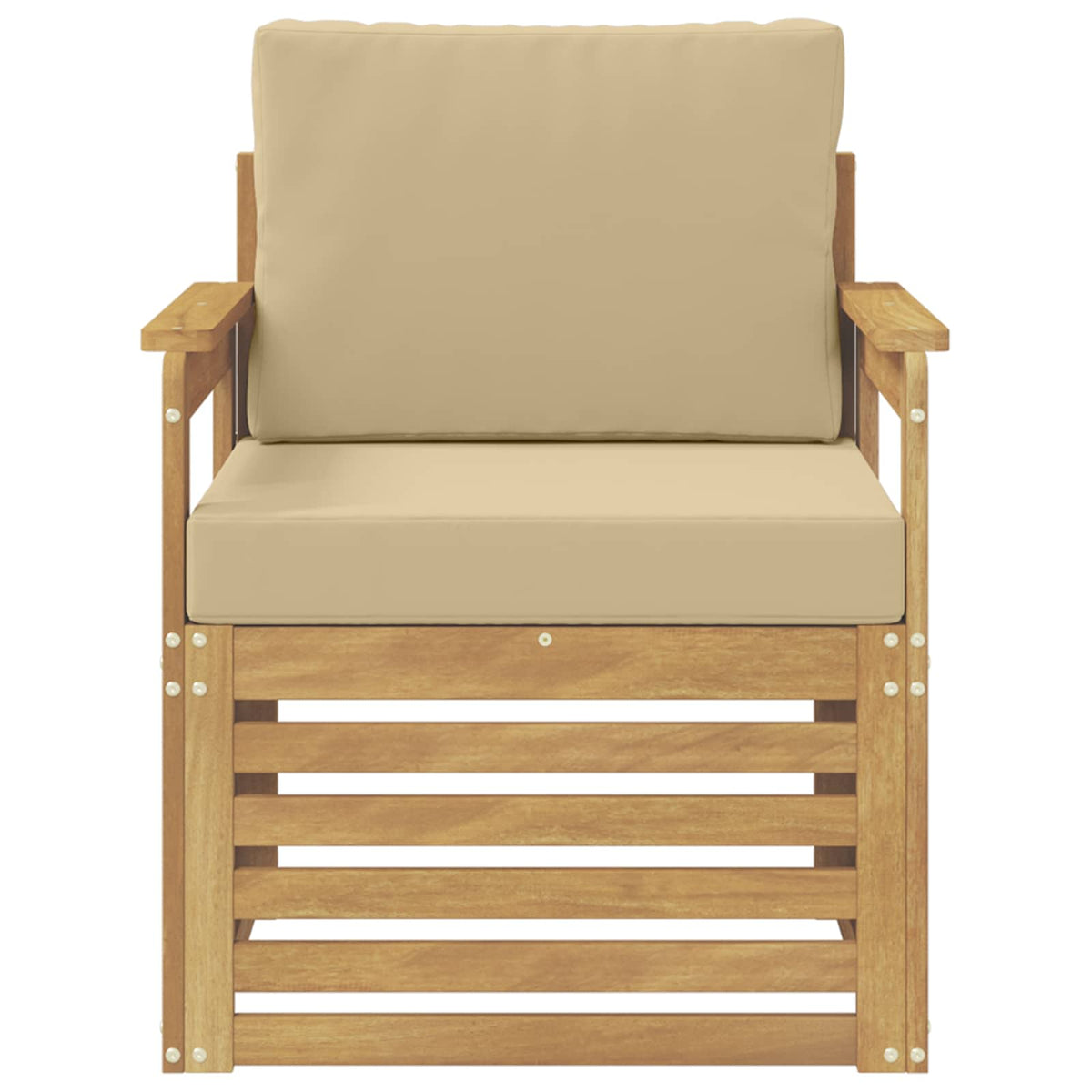 2 Komad Set vanjskih sofa Poliester Bijela i Bež