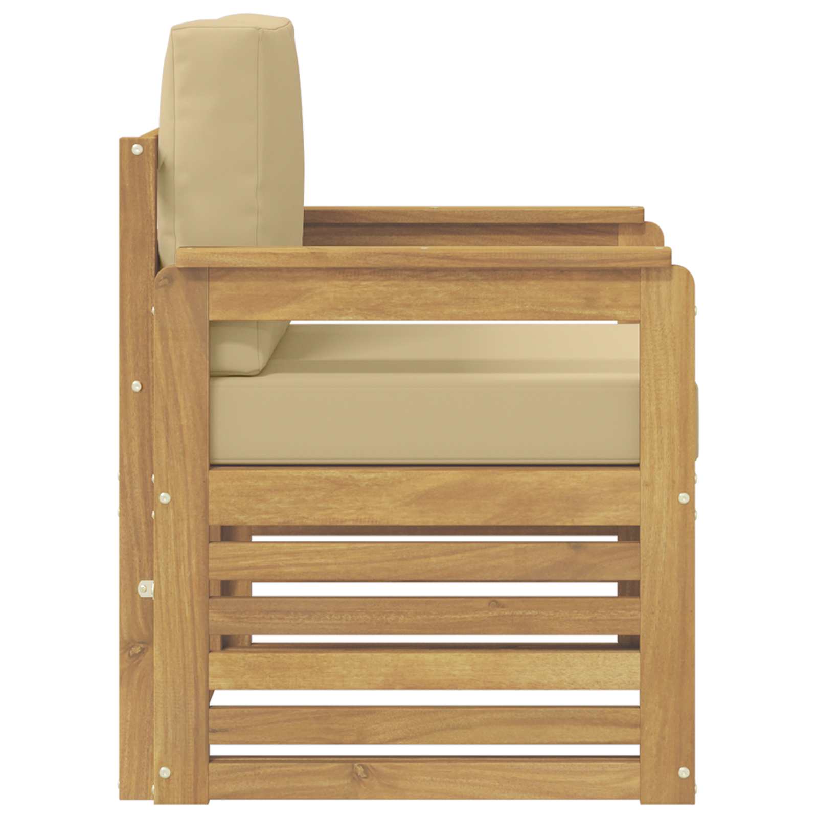 2 Komad Set vanjskih sofa Poliester Bijela i Bež