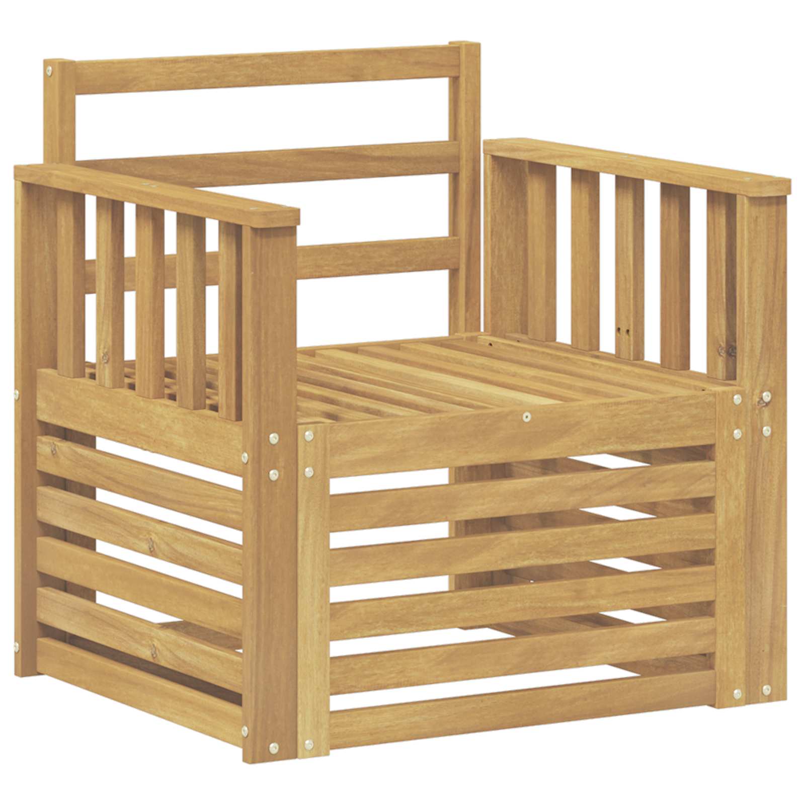 2 Komad Set vanjskih sofa Čvrsto drvo akacije Bijela