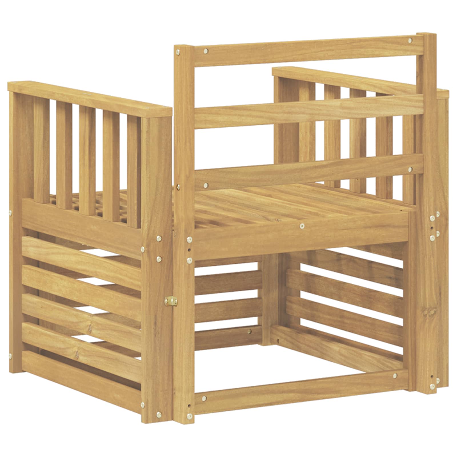2 Komad Set vanjskih sofa Čvrsto drvo akacije Bijela