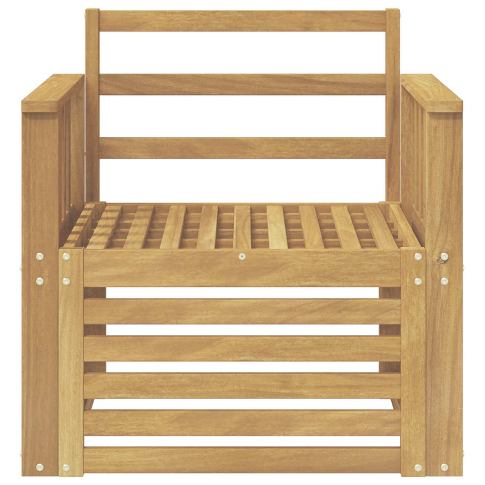2 Komad Set vanjskih sofa Čvrsto drvo akacije Bijela